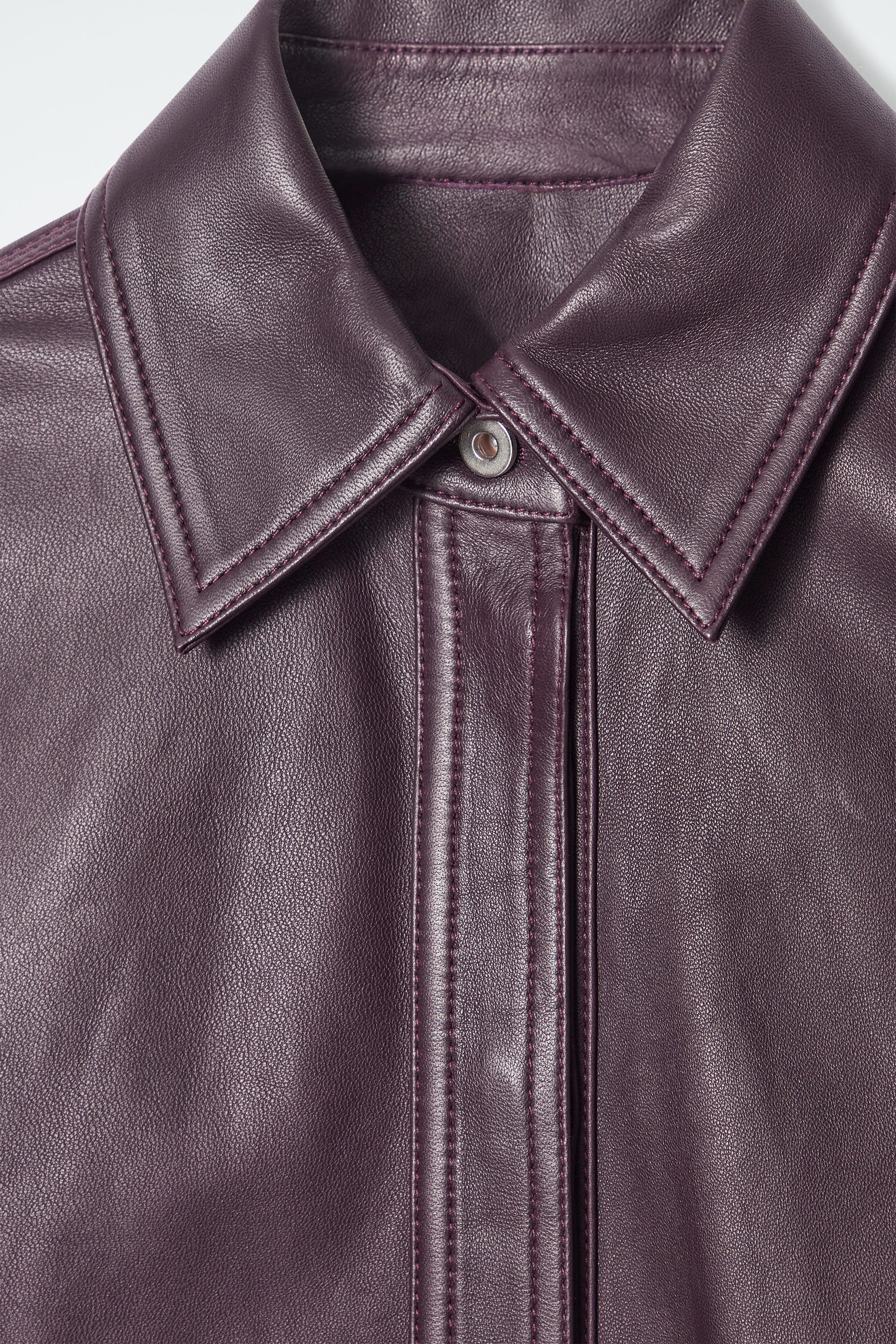 ジャケットその他 Pleated Leather Shirt Jacket BBP6015 PiUDA PU Leather Shirt Jacket | PiUDA