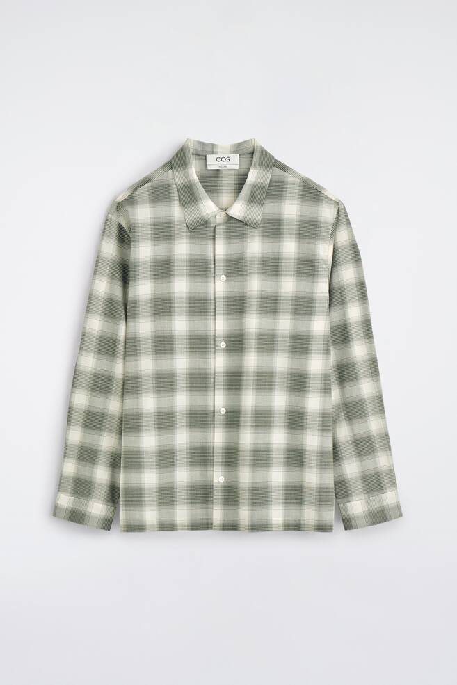 CHECKED COTTON SHIRT - GREEN / CHECKED - 1