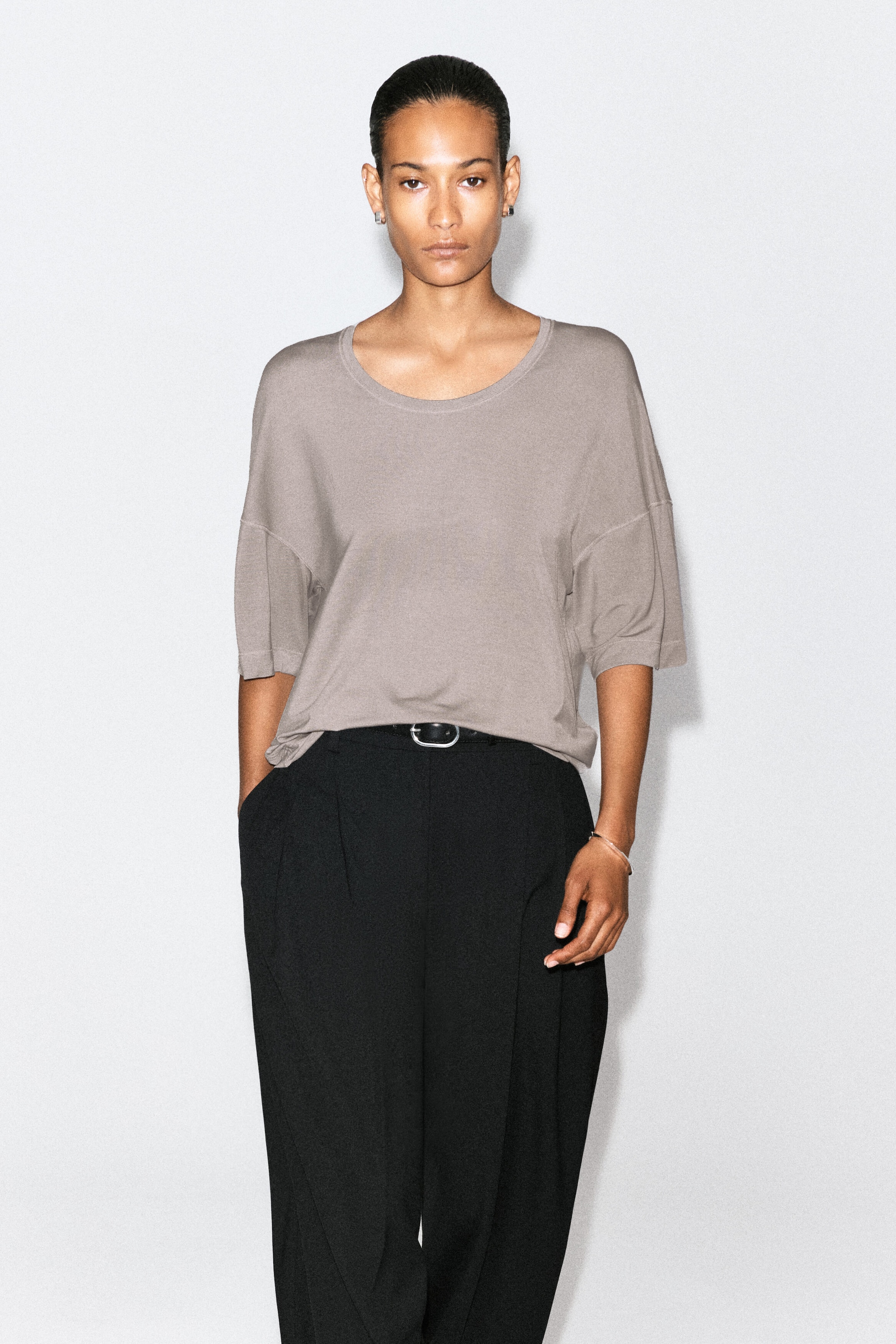 FLUID MODAL SCOOP-NECK T-SHIRT