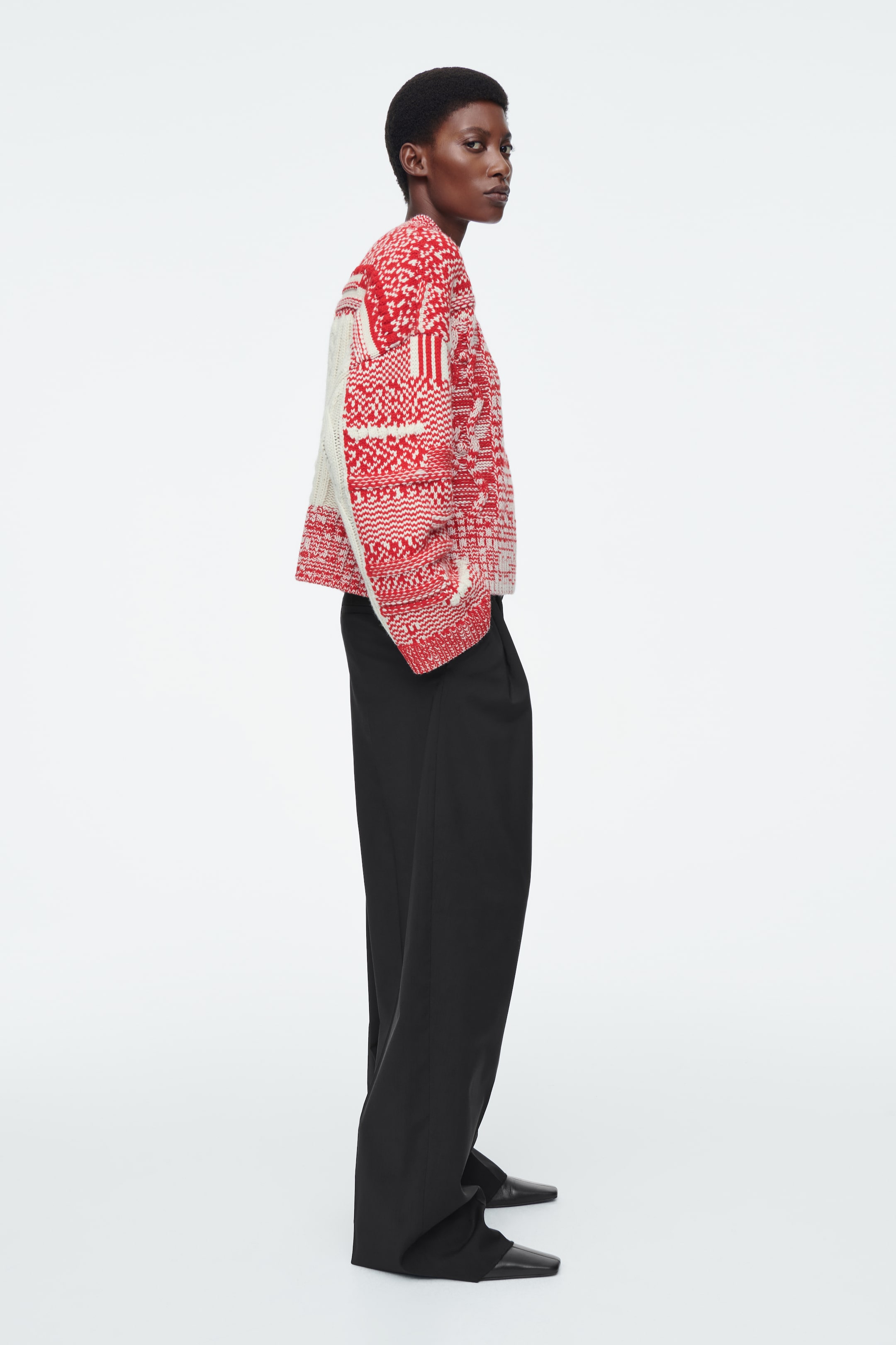 Grösseres Bild ansehen: FAIR-ISLE-PULLOVER AUS WOLL-KASCHMIR-MIX - ROT/CREME - DAMEN | H&M CH 6