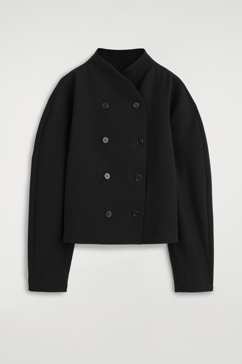 Sculpted Stand-Collar Jacket