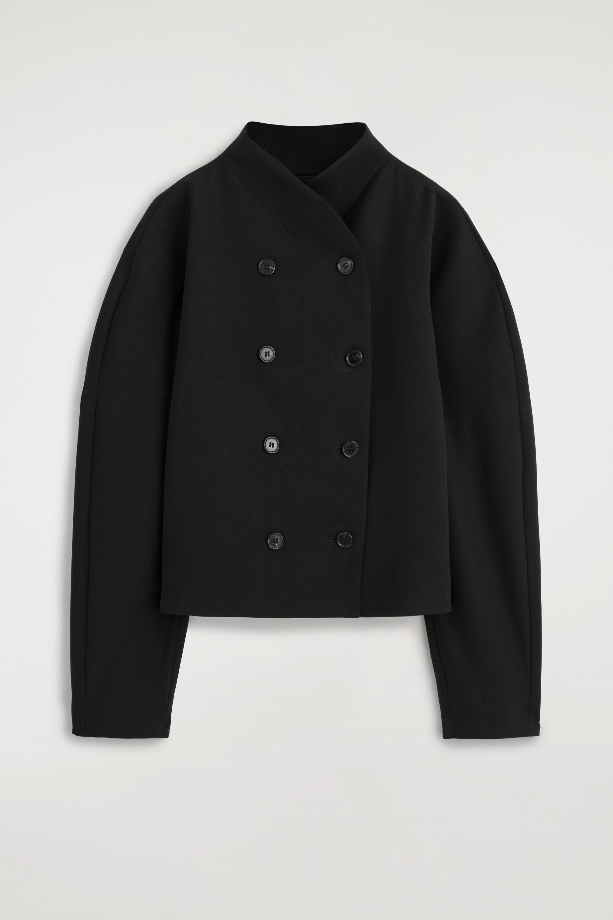SCULPTED STAND-COLLAR JACKET - BLACK | COS US