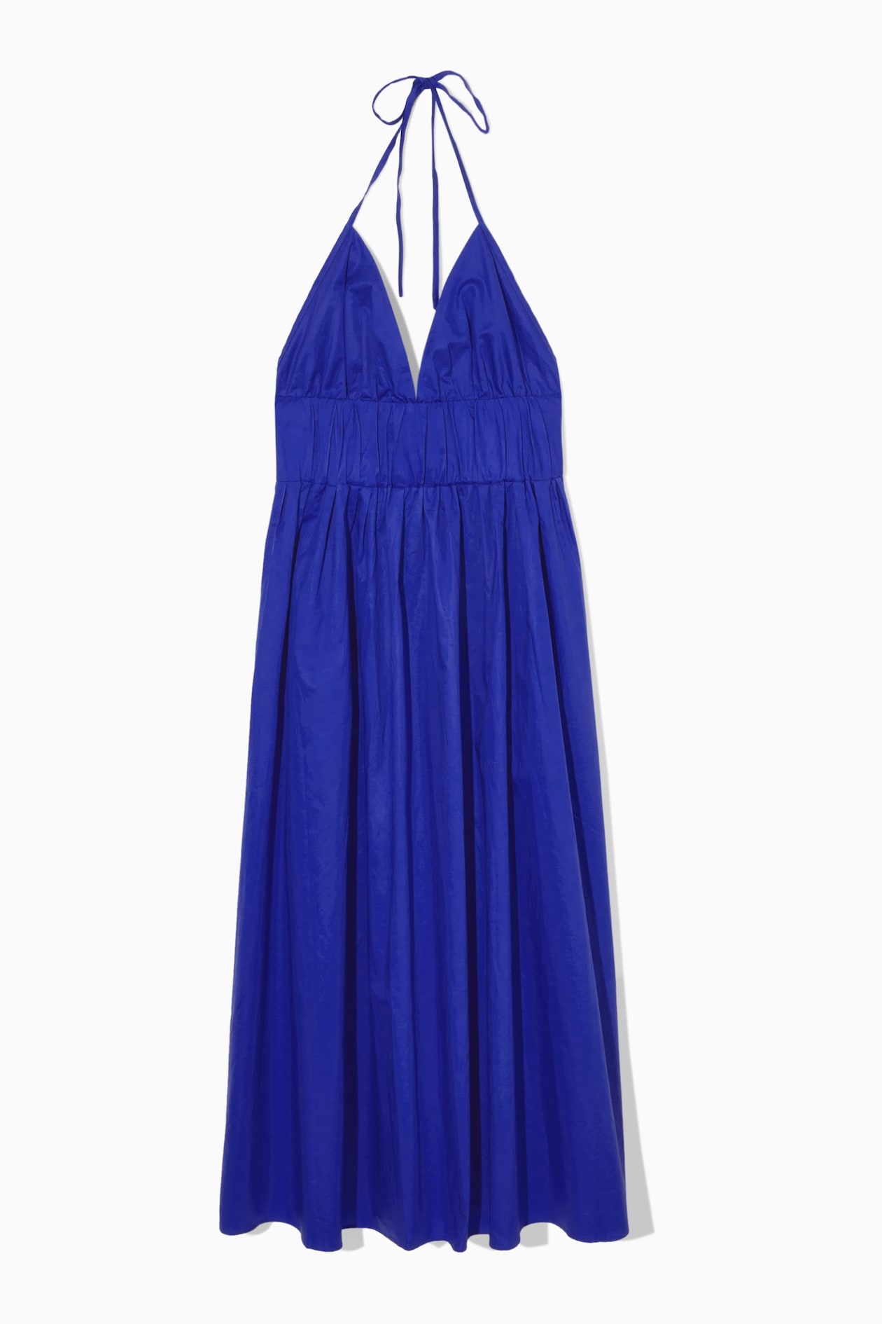 knee length dresses for ladies Navy Halter Neck Knot Skirt Midi Dress – AX Paris