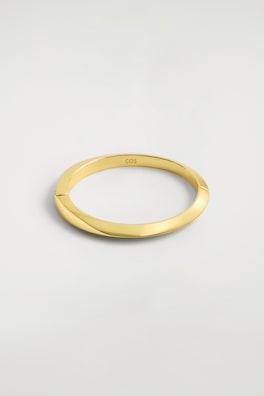 FACETED BANGLE — GOLD 3