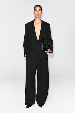 TWILL SINGLE-BREASTED BLAZER — BLACK 2