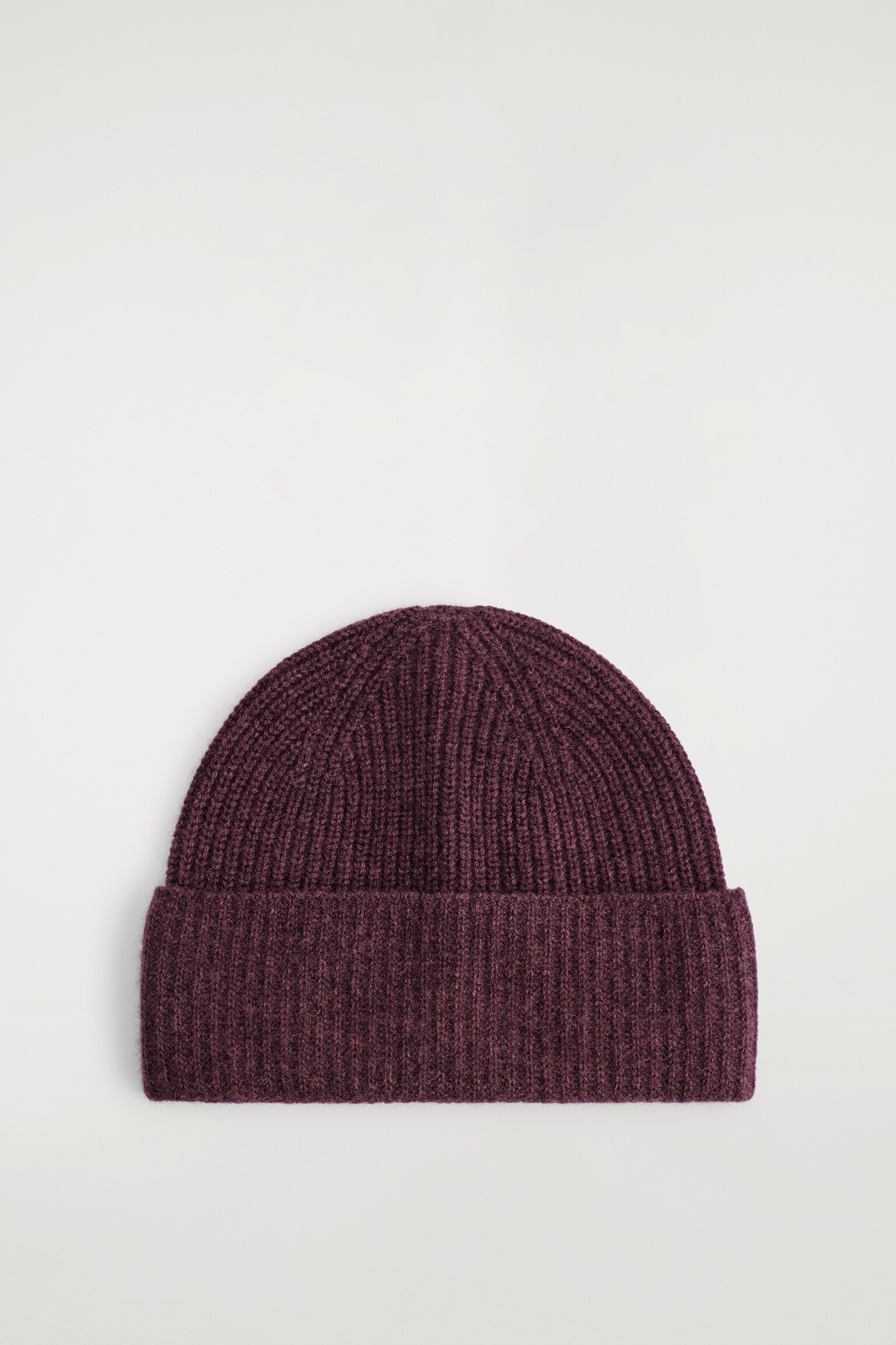 BEANIE AUS WOLL-KASCHMIR-MIX - BORDEAUX MELIERT/BEIGE MELIERT - 2