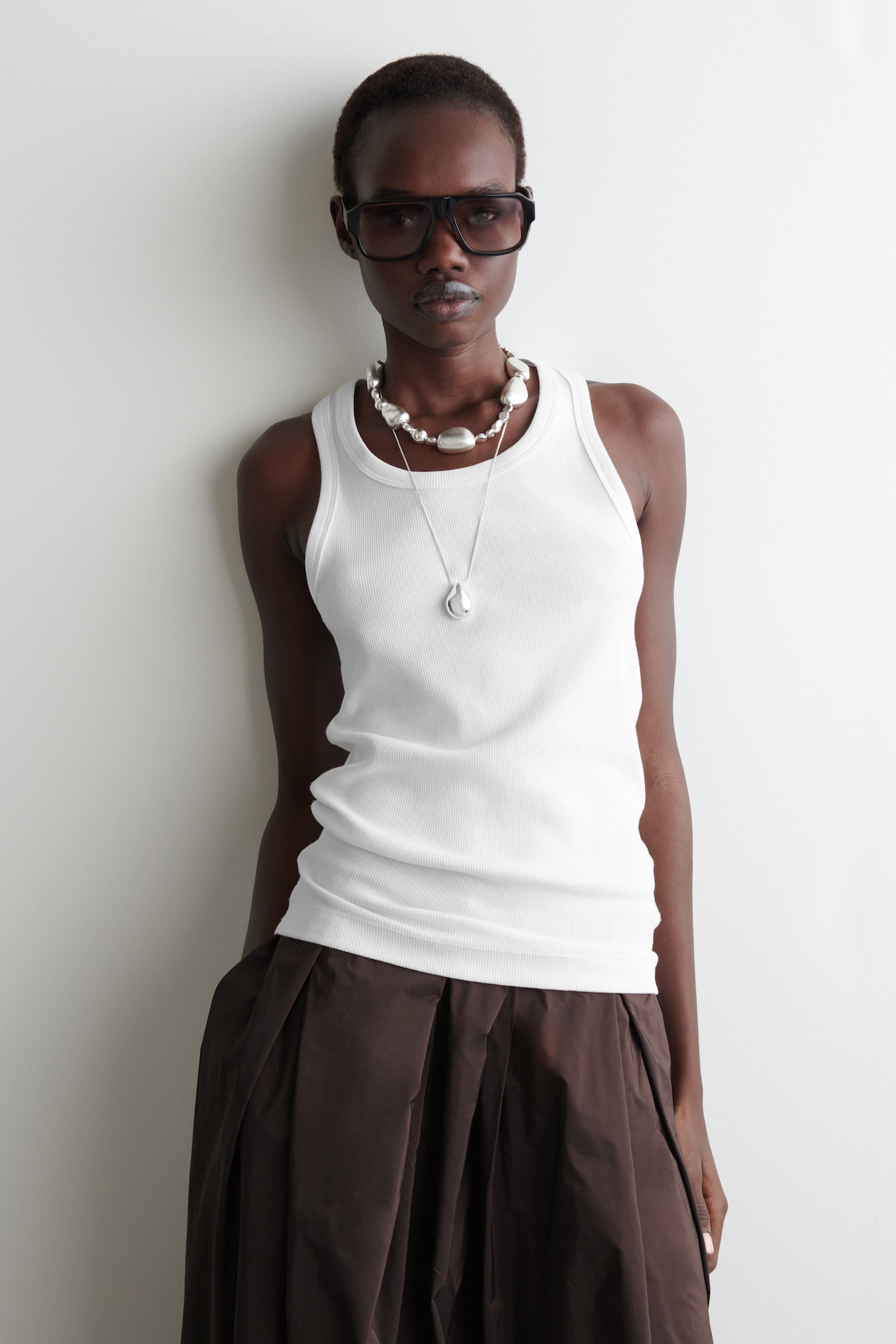 RIBBED TANK TOP - WHITE | COS