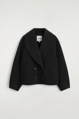 OVERSIZED DOUBLE-FACED WOOL JACKET — BLACK 8