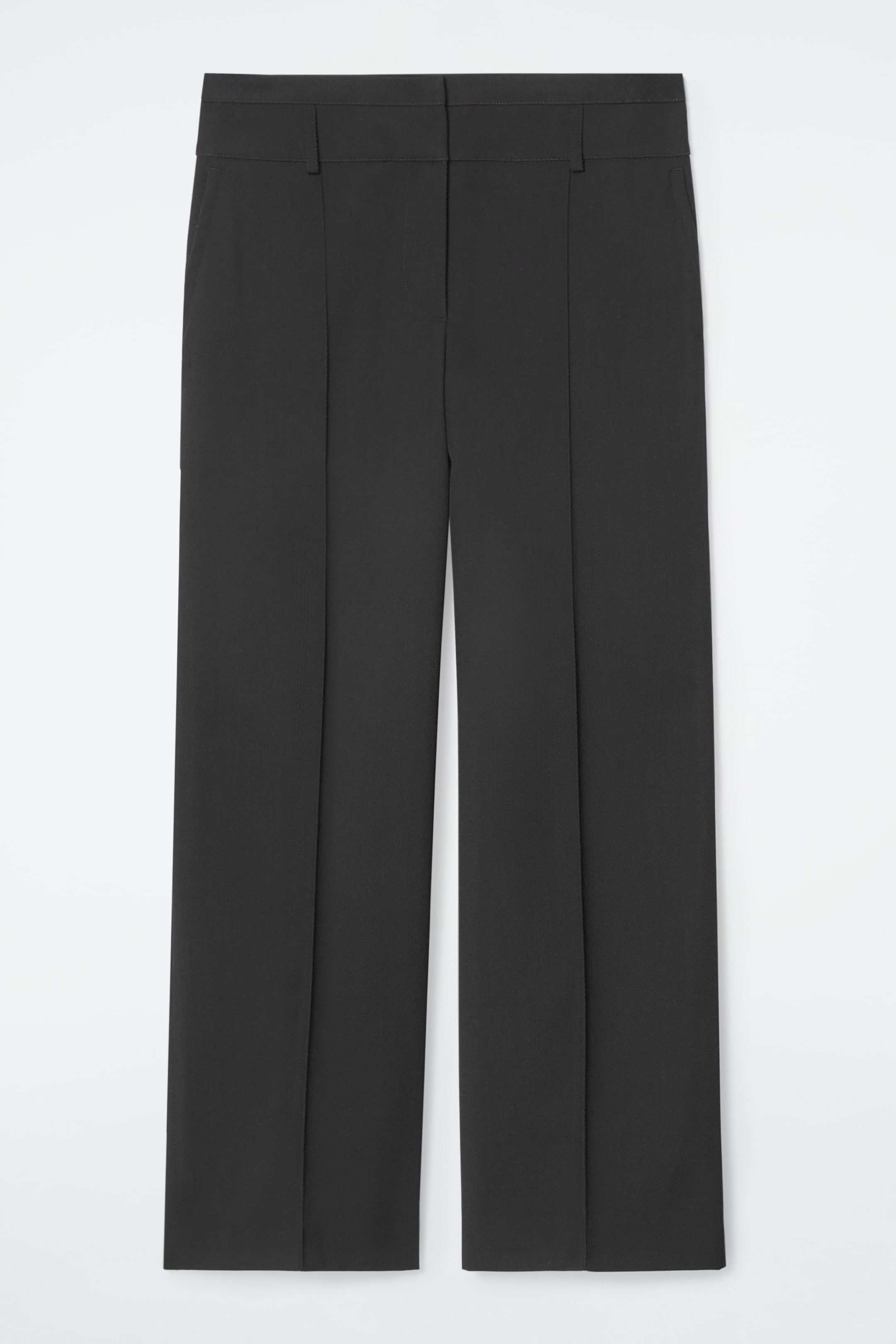 View larger image: REGULAR WOOL-TWILL WIDE-LEG TROUSERS - BLACK - Ladies | H&M GB 5