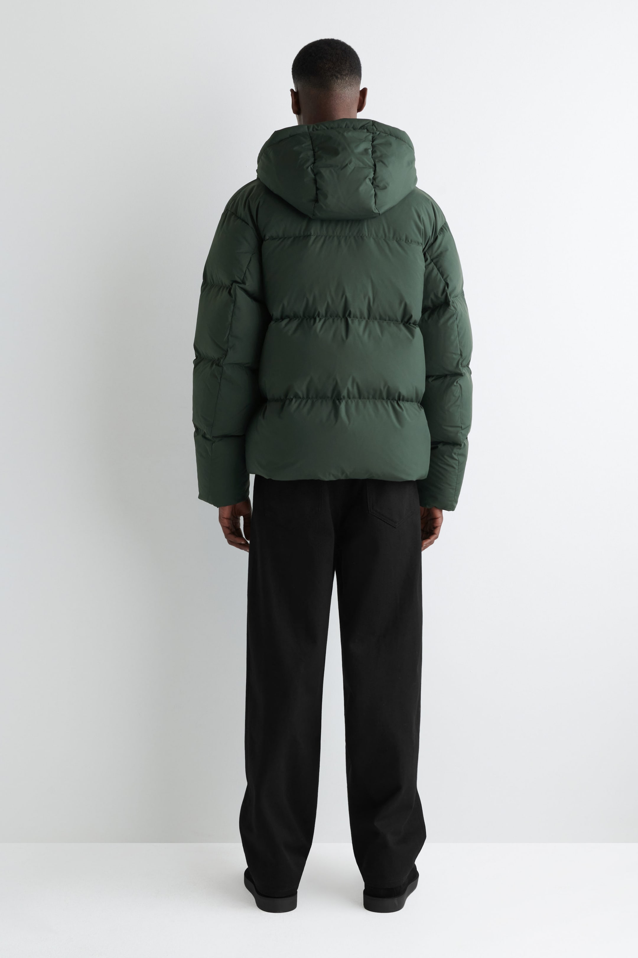 QUILTED HOODED DOWN JACKET