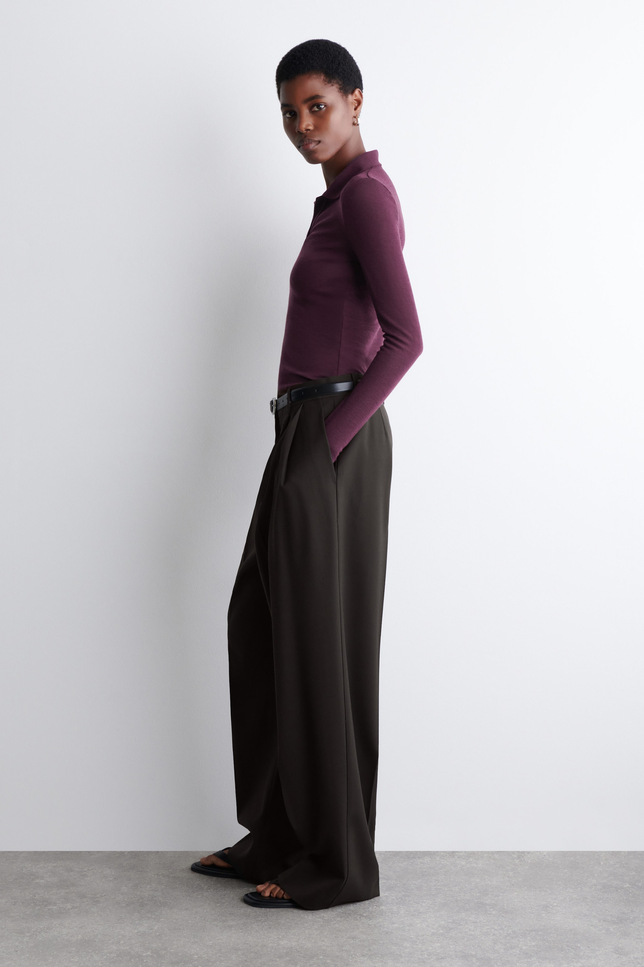 MERINO WOOL POLO SHIRT