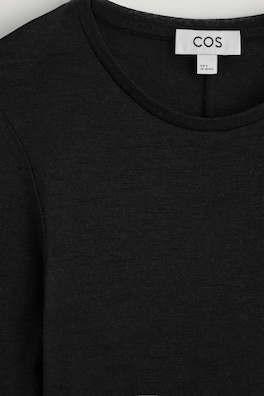 SLIM MERINO WOOL TOP — BLACK 6