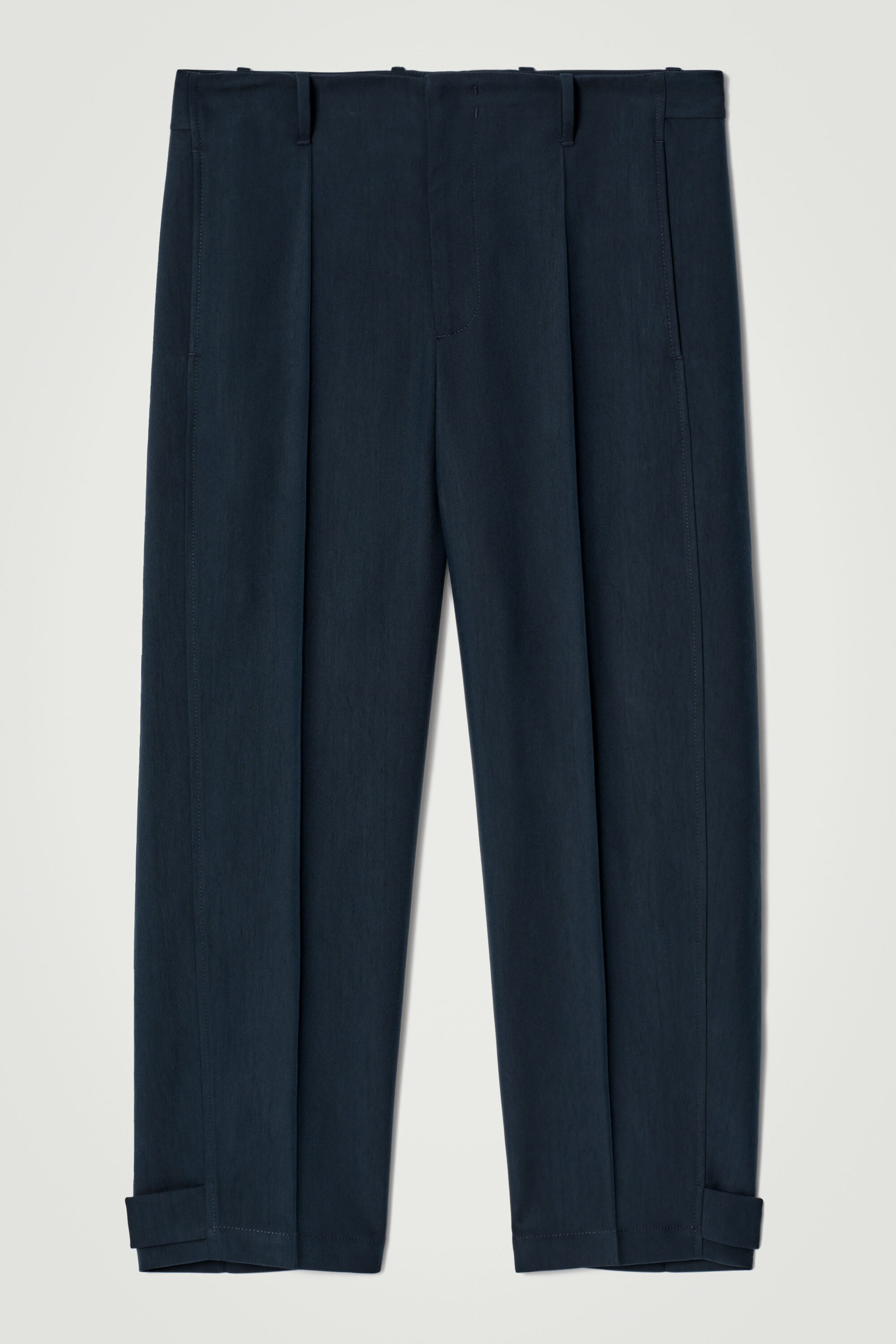 COS Pleated Barrel-Leg Chinos in BLACK | endource