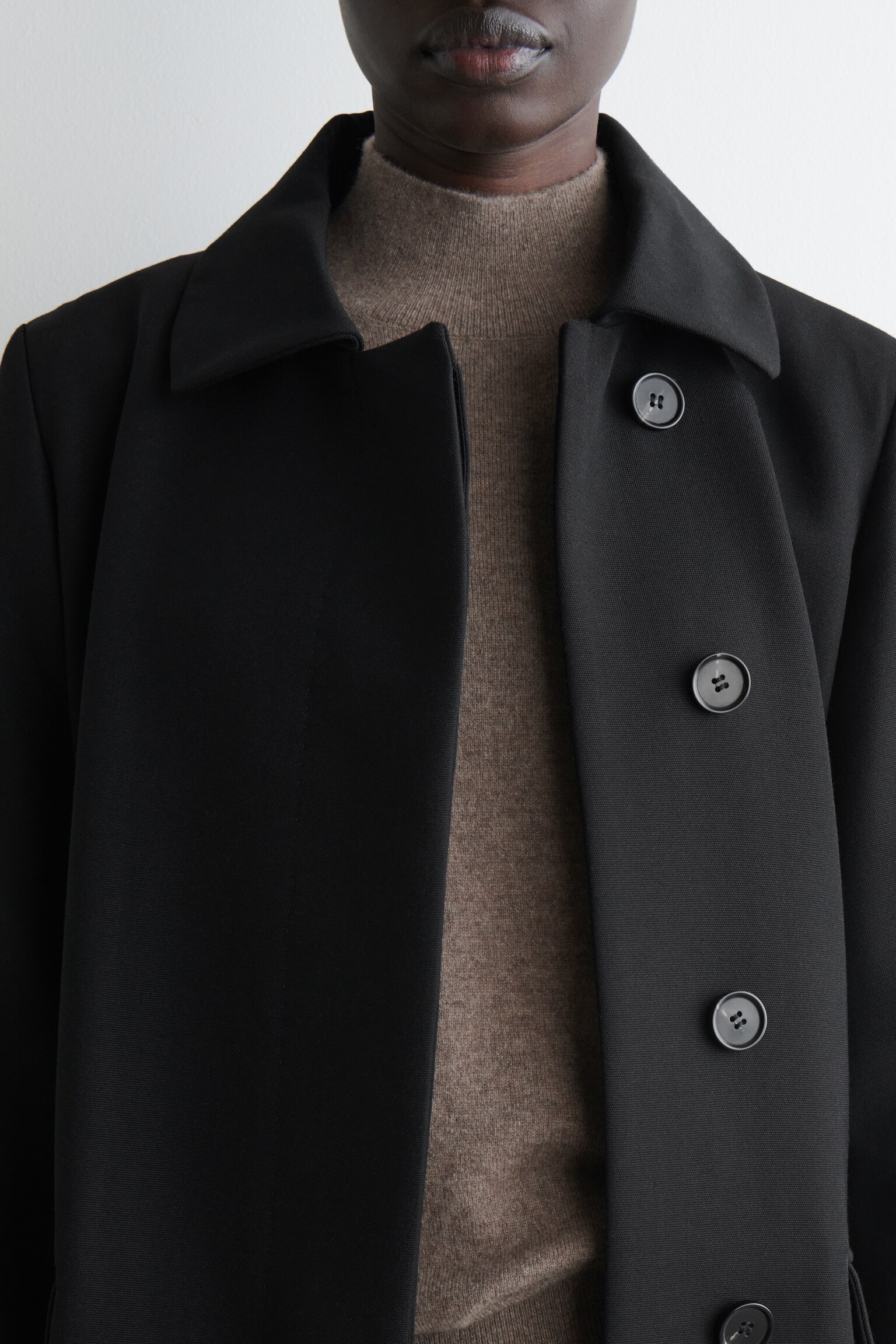 CHAQUETA FORMAL EN MEZCLA DE LANA - NEGRO/MARRÓN OSCURO - 5