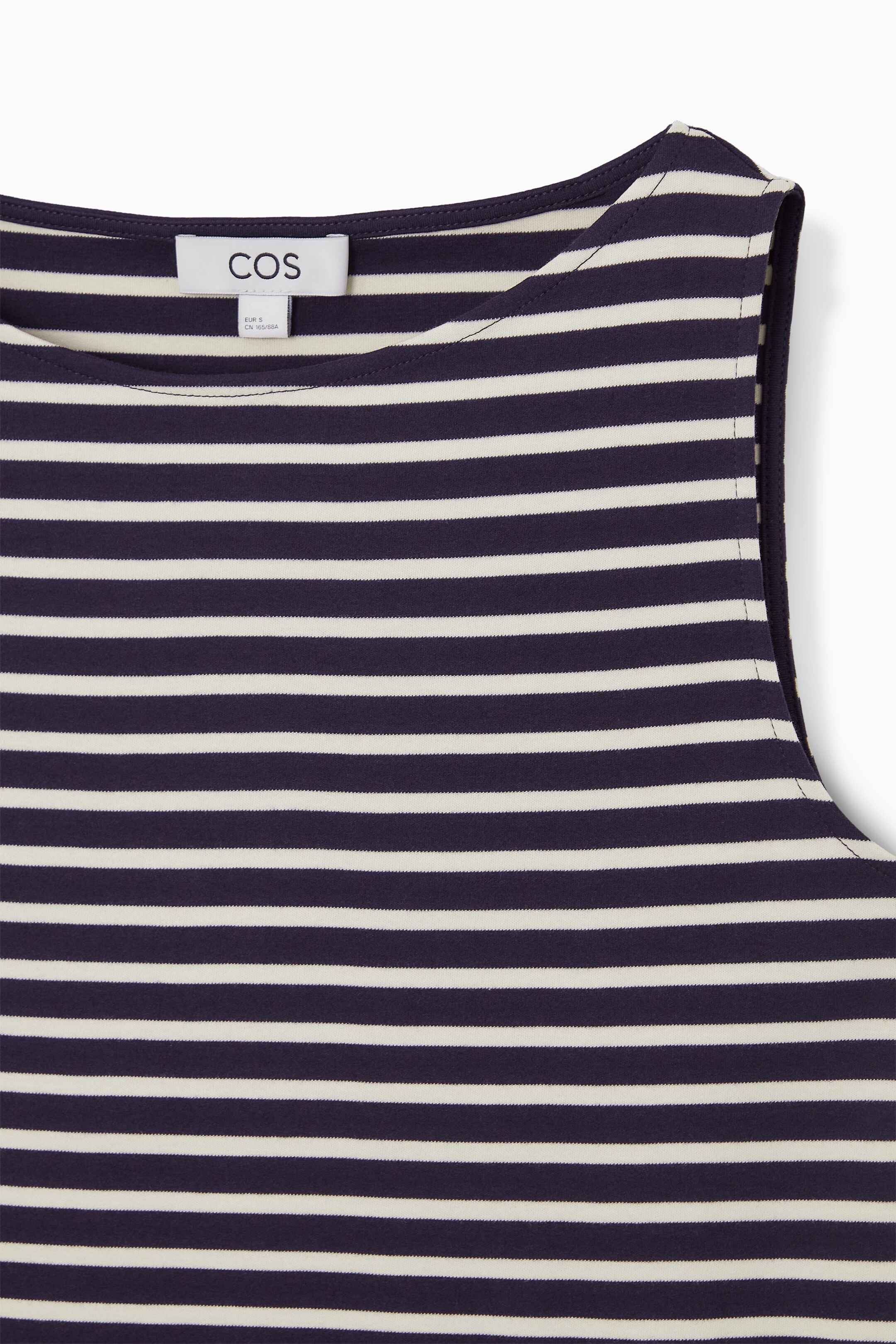 Grösseres Bild ansehen: TANKTOP MIT U-BOOT-AUSSCHNITT - NAVYBLAU/GESTREIFT - DAMEN | H&M CH 2