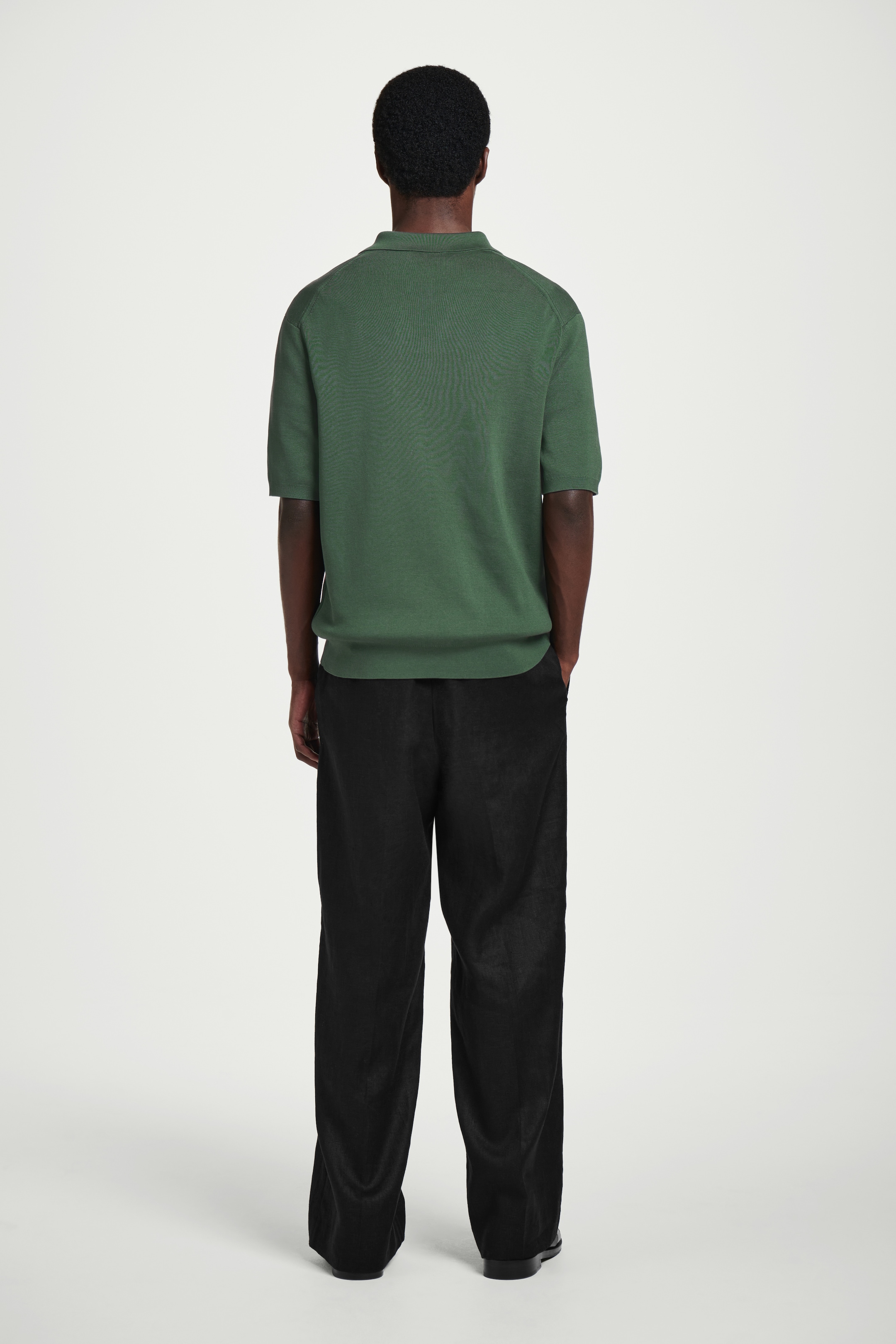 Grotere afbeelding bekijken: REGULIER GEBREID HALVE RITS POLOSHIRT - GROEN - HEREN | H&M BE 4