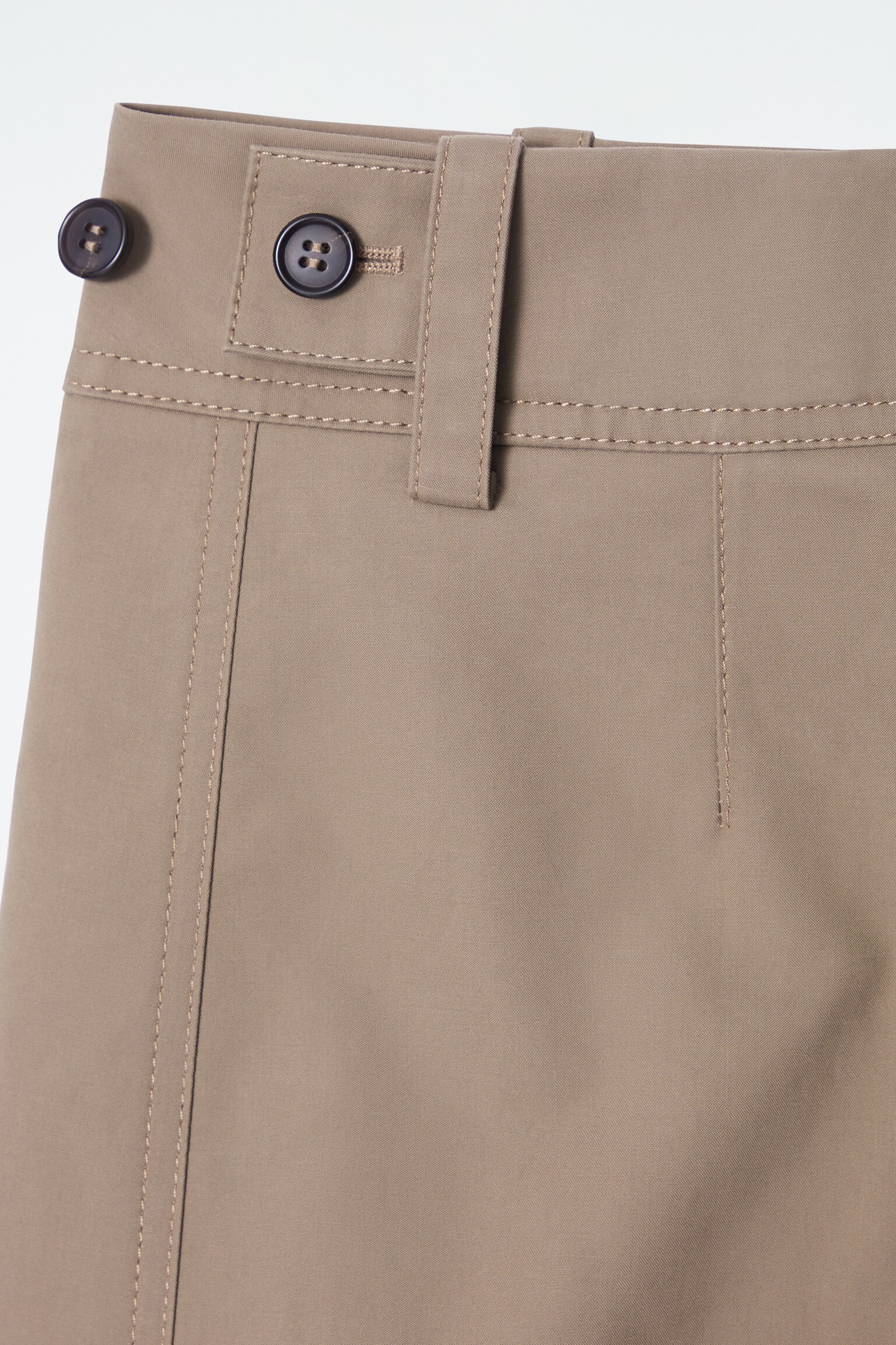 JUPE-CULOTTE OVERSIZE EN COTON - TAUPE - 3
