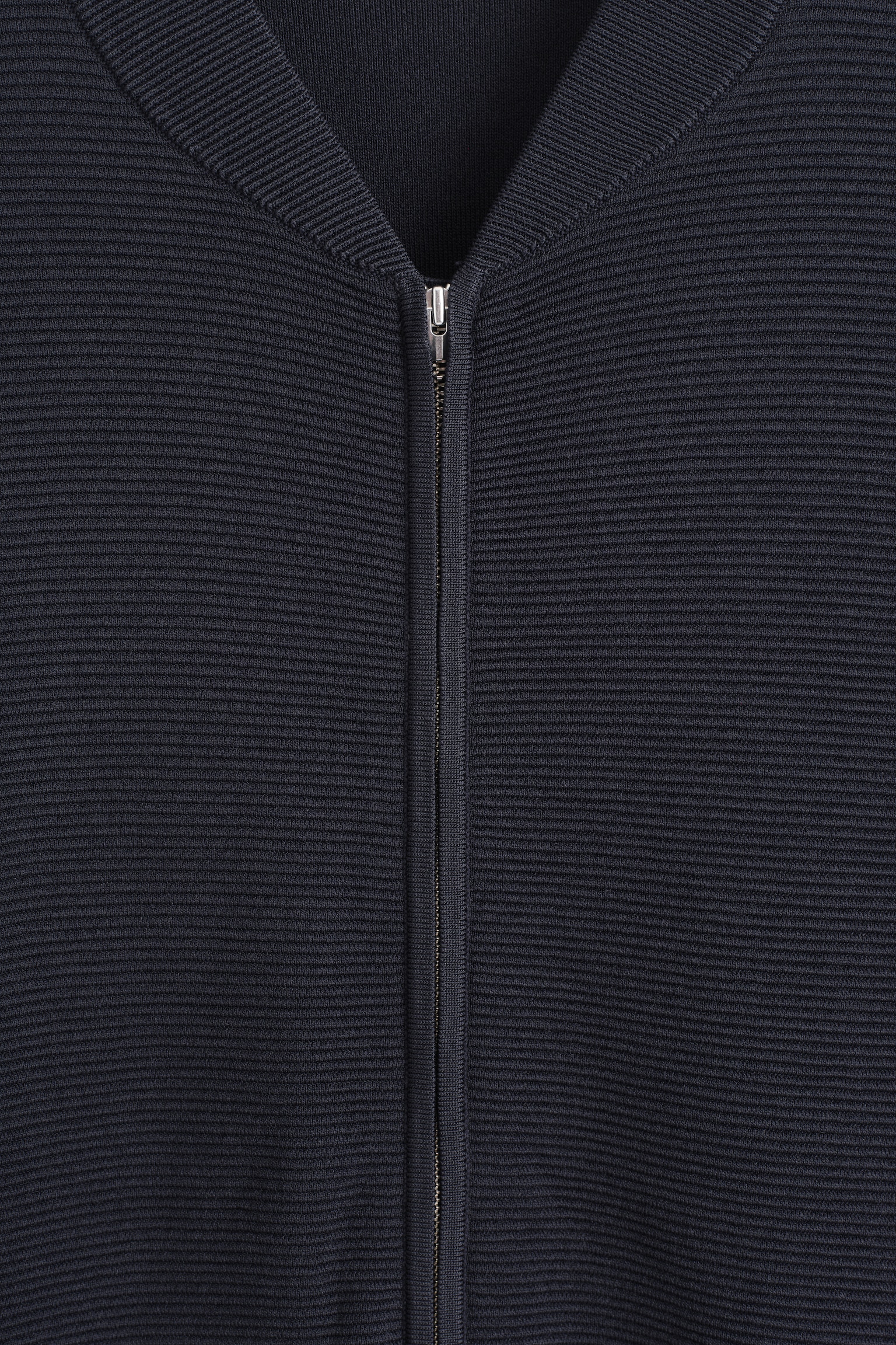 BLOUSON EN MAILLE TEXTURÉE - BLEU MARINE - 5