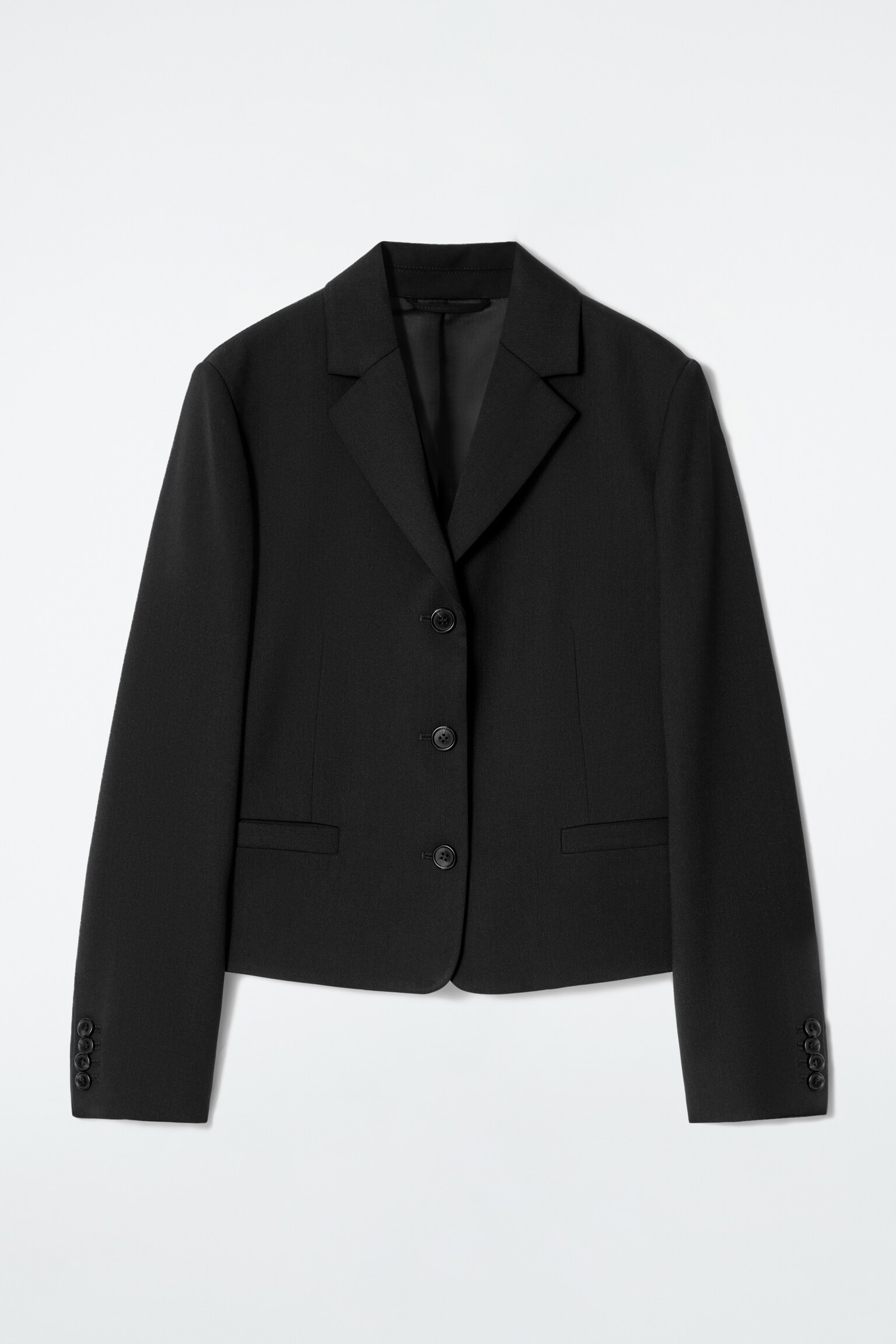 BLAZER CORTO DE LANA - NEGRO - 2