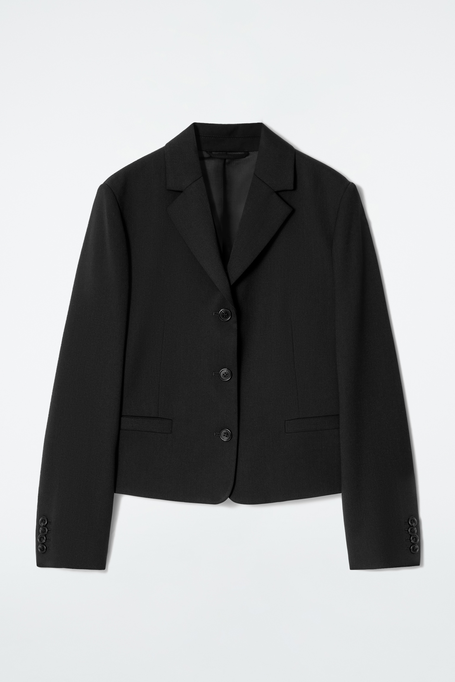 BLAZER COURT EN LAINE - NOIR - 2