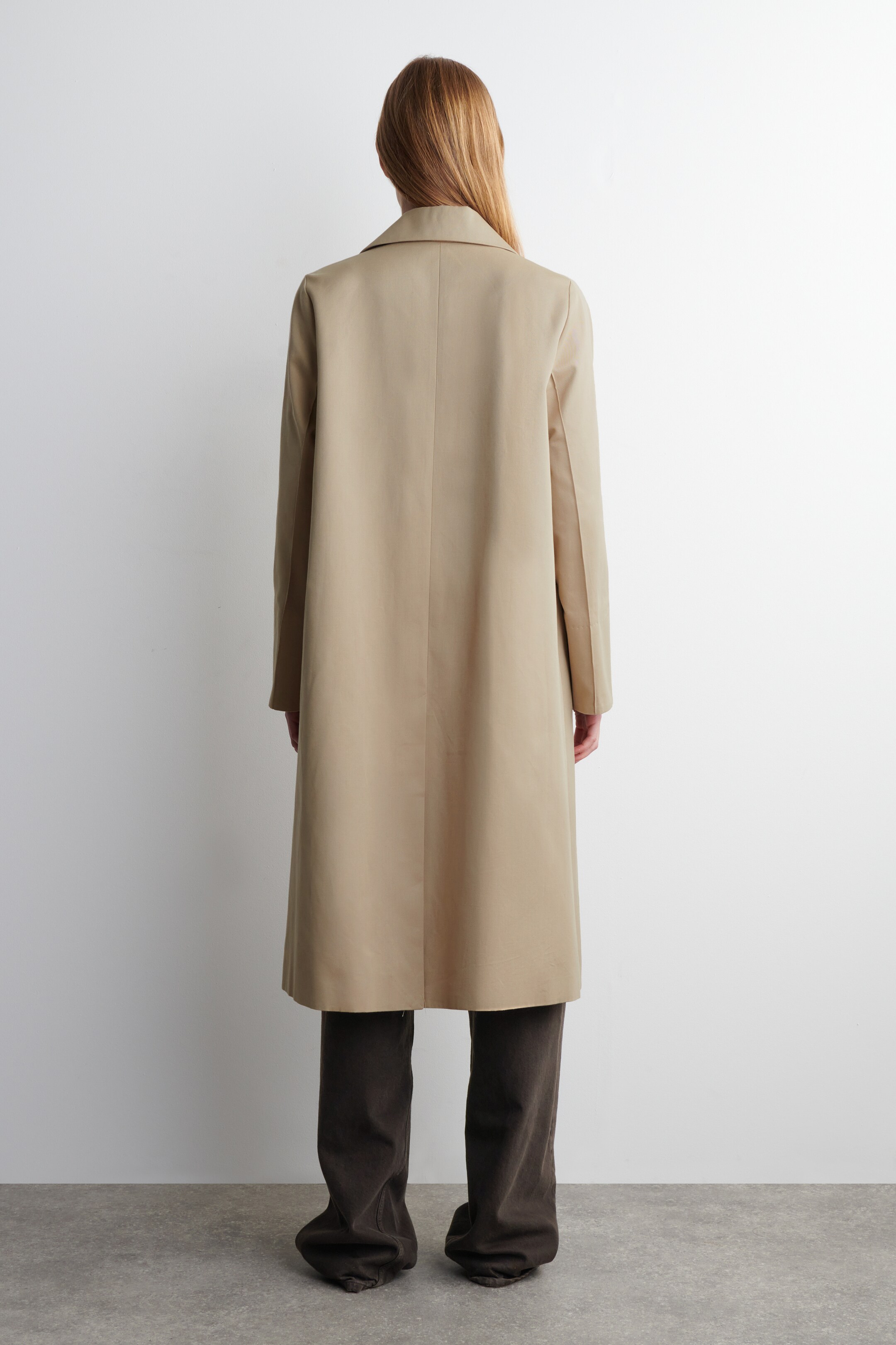 Agrandir l'image: MANTEAU DROIT CLASSIQUE EN COTON - BEIGE - FEMME | H&M BE 4