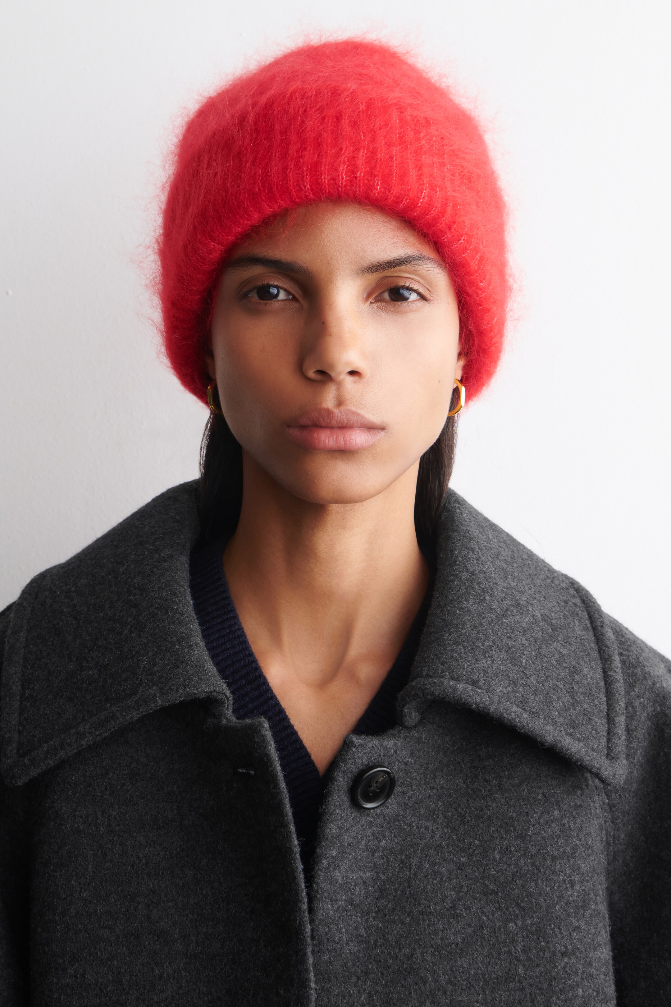 View larger image: RIBBED MOHAIR BEANIE - RED - Ladies | H&M GB 1