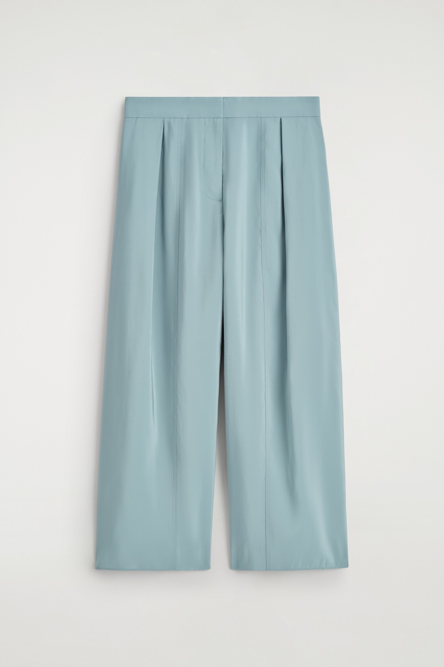 JUPE-CULOTTE FLUIDE À PLIS - BLEU/BEIGE - 2
