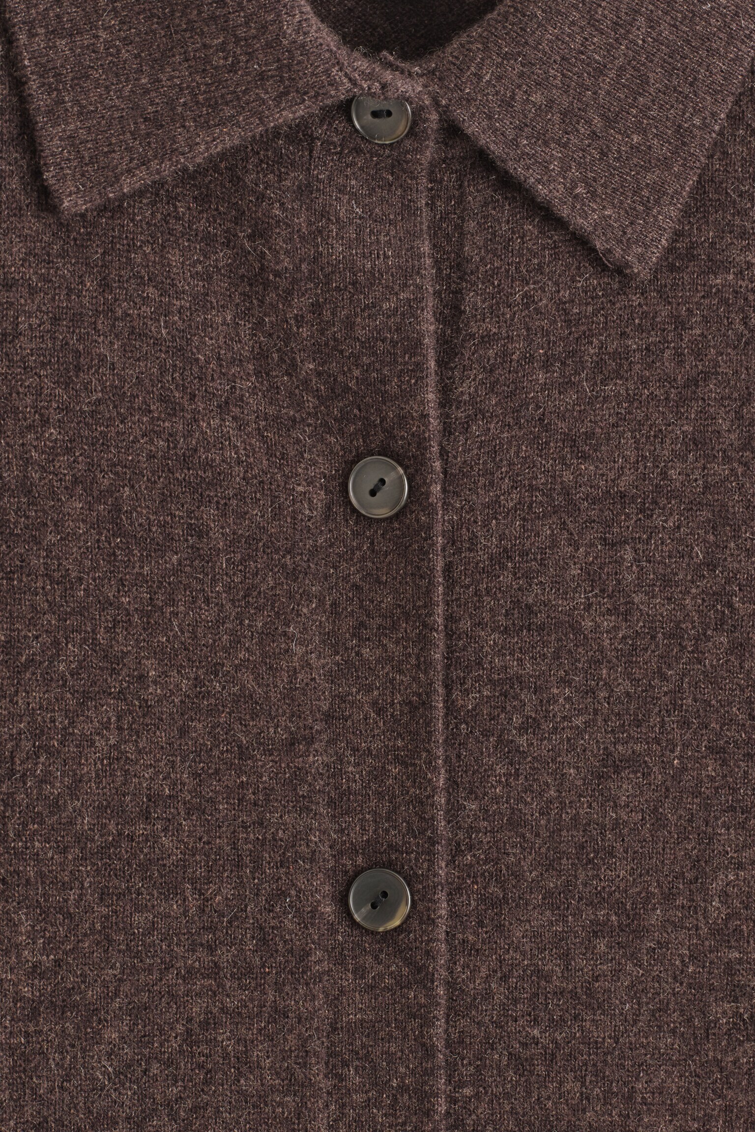CHEMISE EN CACHEMIRE - BRUN FONCÉ - 8