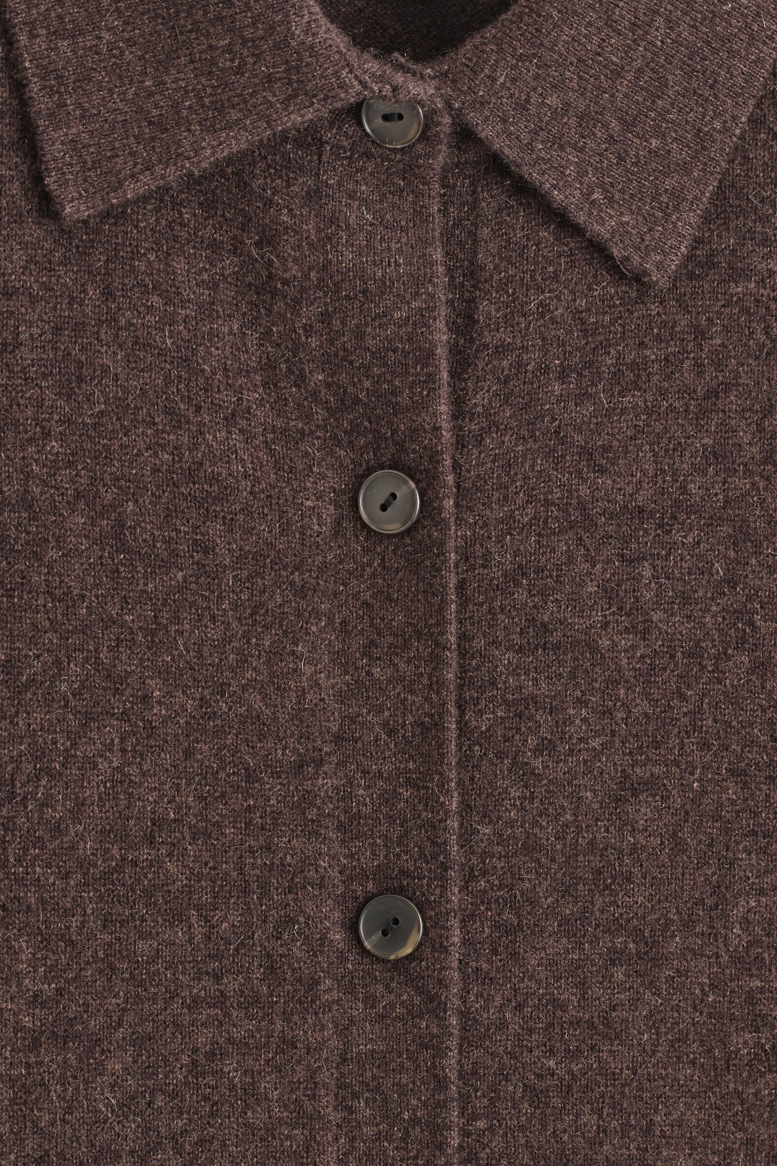 CASHMERE SHIRT - DARK BROWN - 7