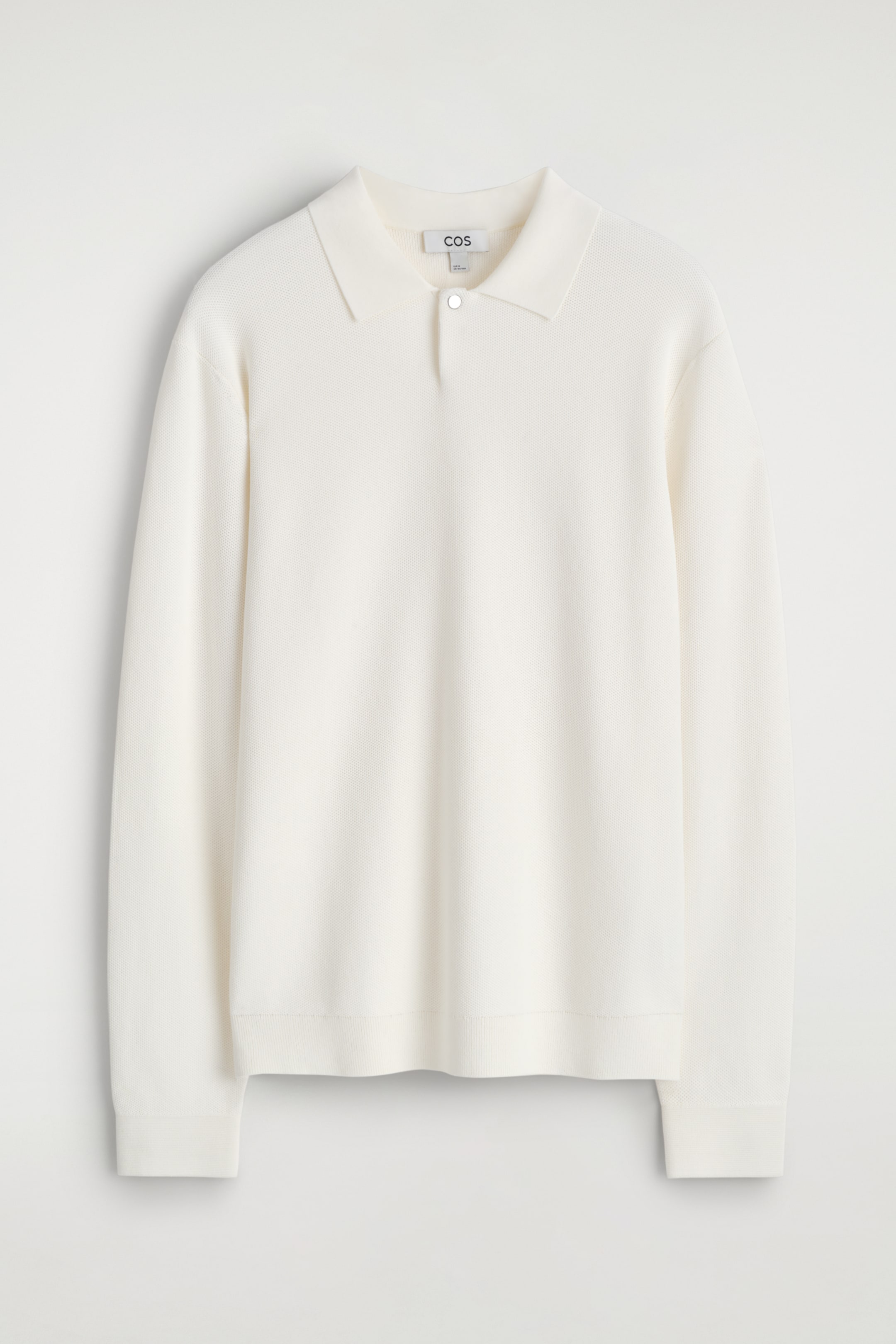 Visa större bild: PIKÉTRÖJA HONEYCOMB KNIT - OFF-WHITE - HERR | H&M SE 6