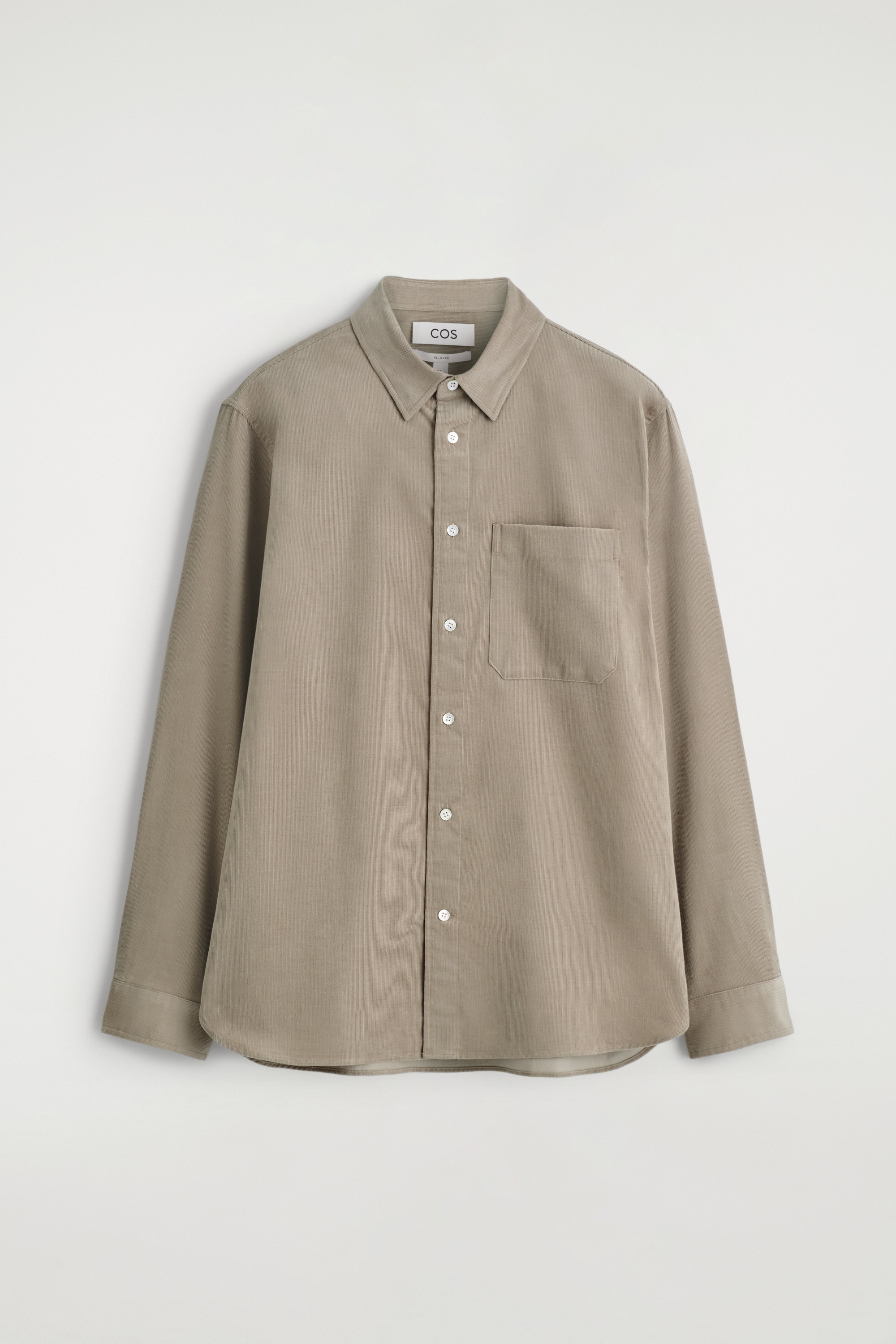 RELAXTE CORDUROY BLOUSE - buinbeige/bordeauxrood