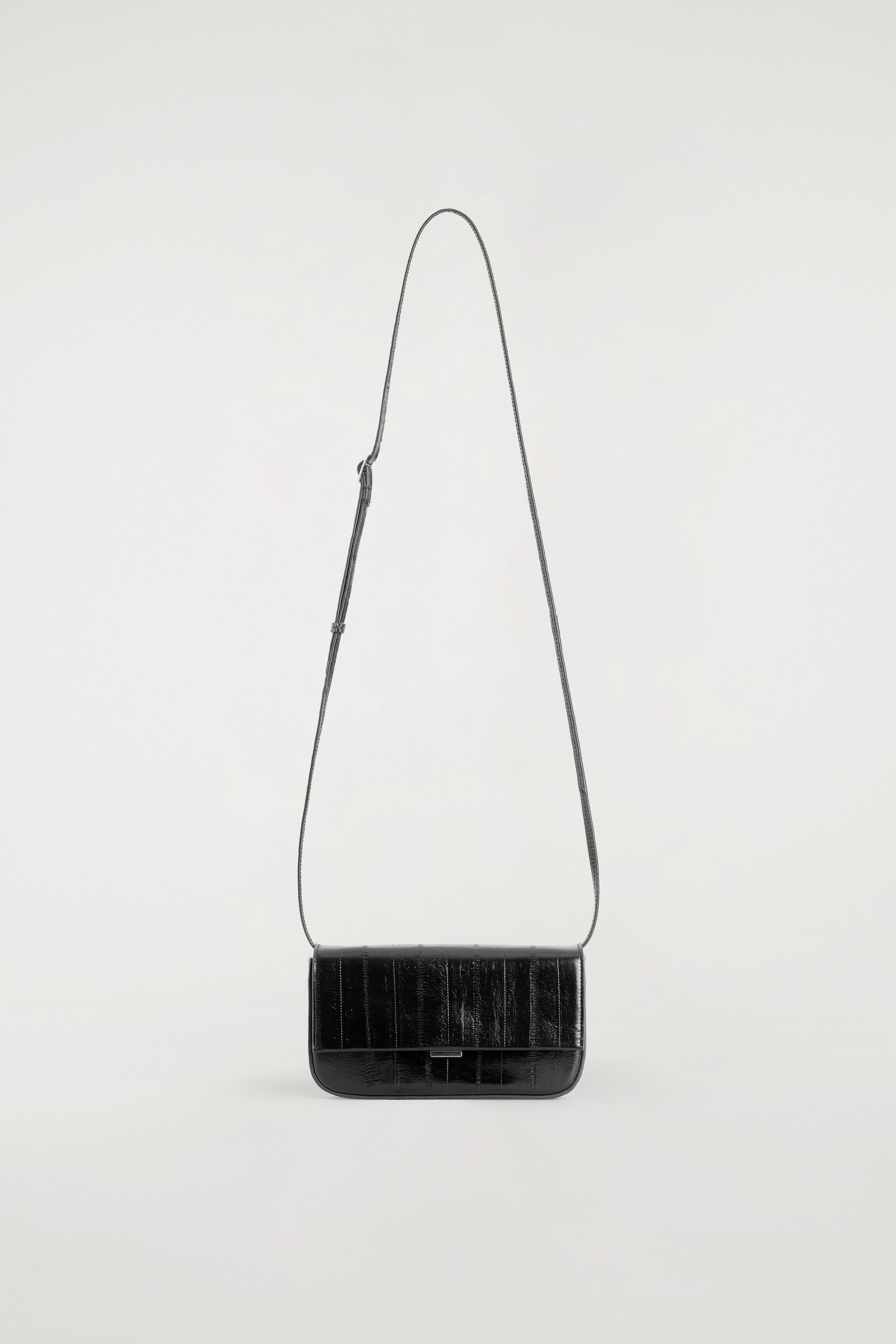 PARQUET SHOULDER BAG - EEL-EFFECT LEATHER