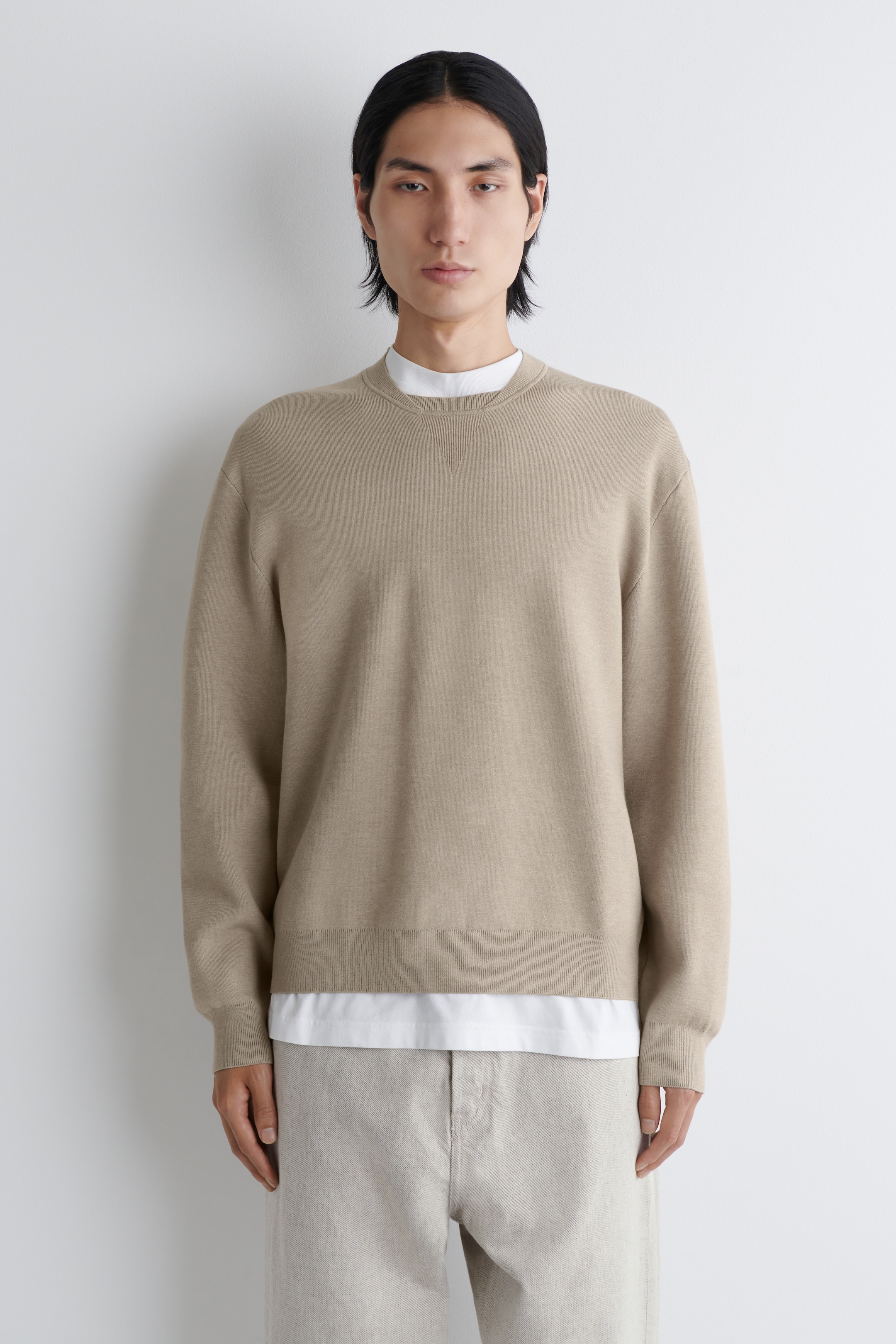 Grösseres Bild ansehen: STRICKPULLOVER AUS DOUBLEFACE-MATERIAL - MAULWURFSBRAUN MELIERT - HERREN | H&M CH 1