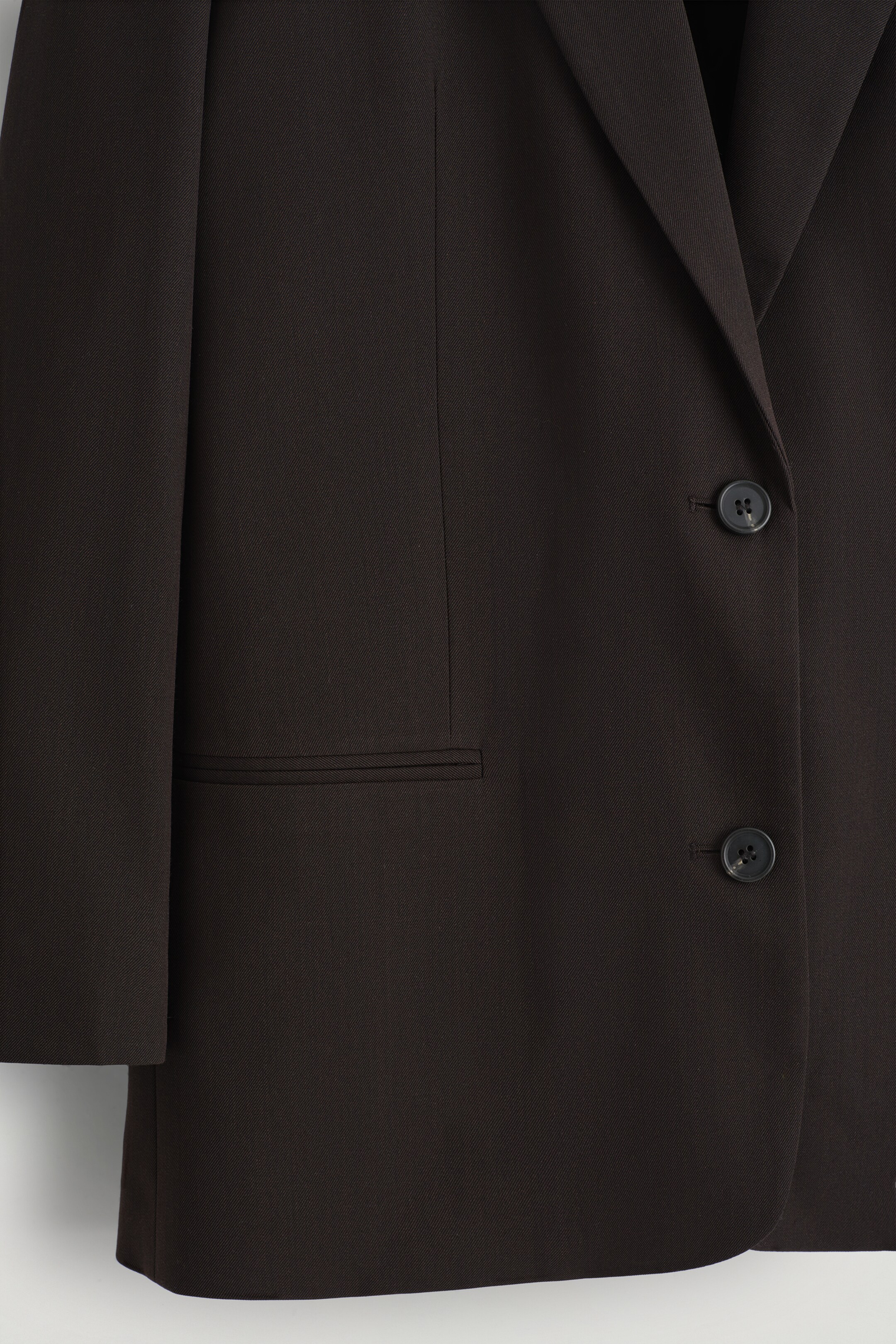 Agrandir l'image: BLAZER EN LAINE MÉRINOS MÉLANGÉE - BRUN FONCÉ - FEMME | H&M BE 8