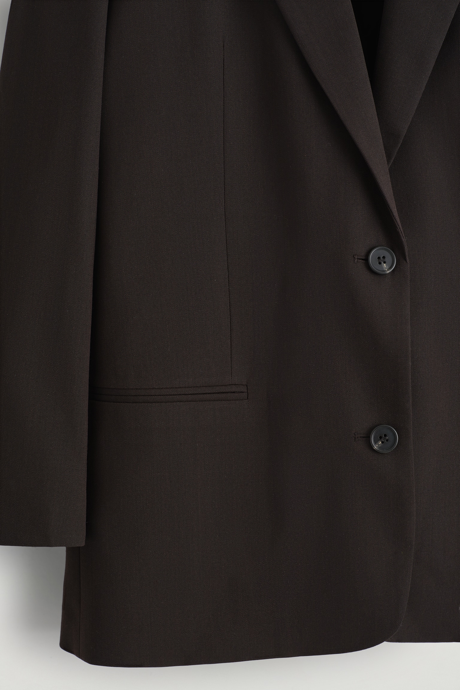 BLAZER DE MEZCLA DE LANA MERINO - MARRÓN OSCURO - 7