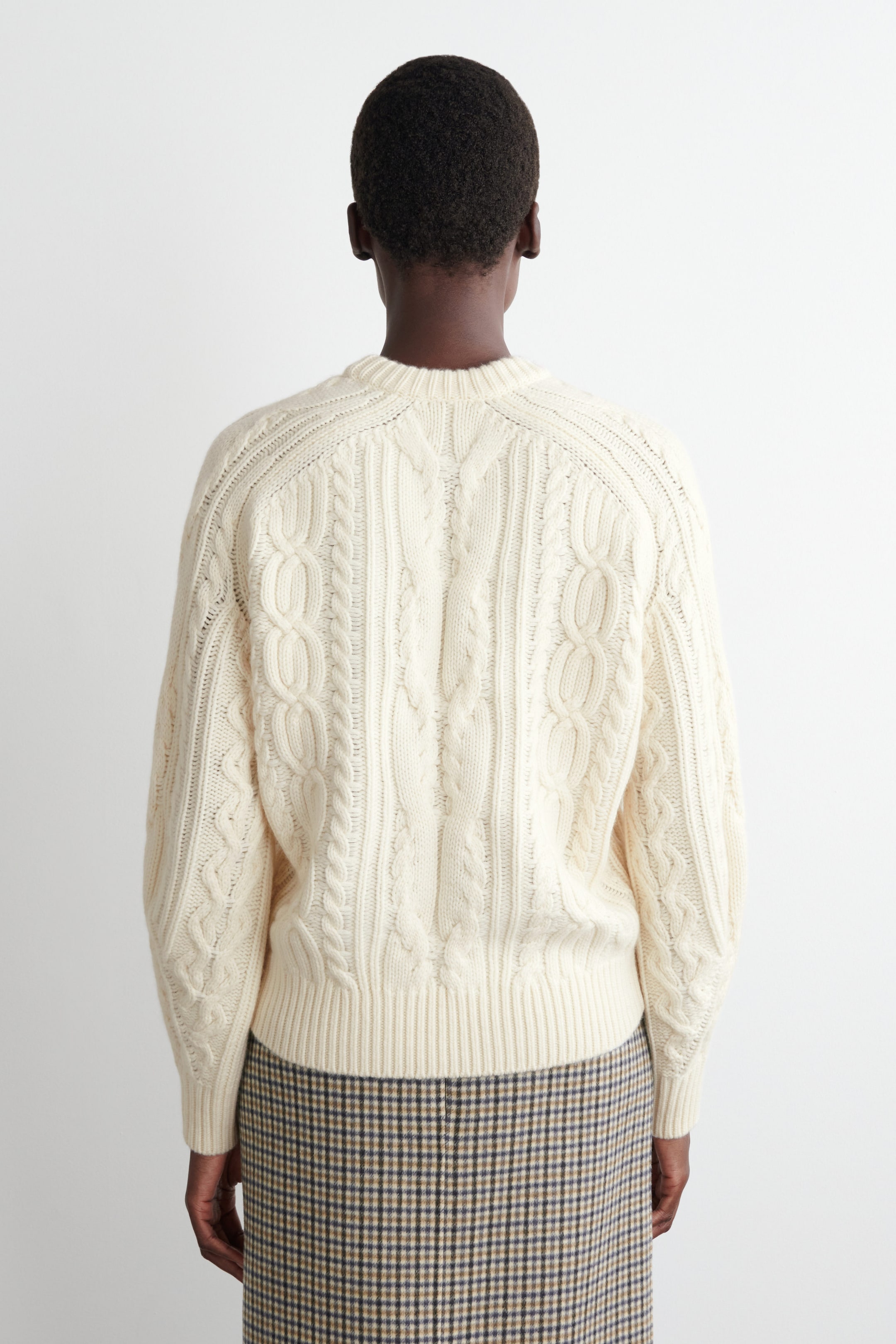 CABLE-KNIT WOOL-CASHMERE SWEATER