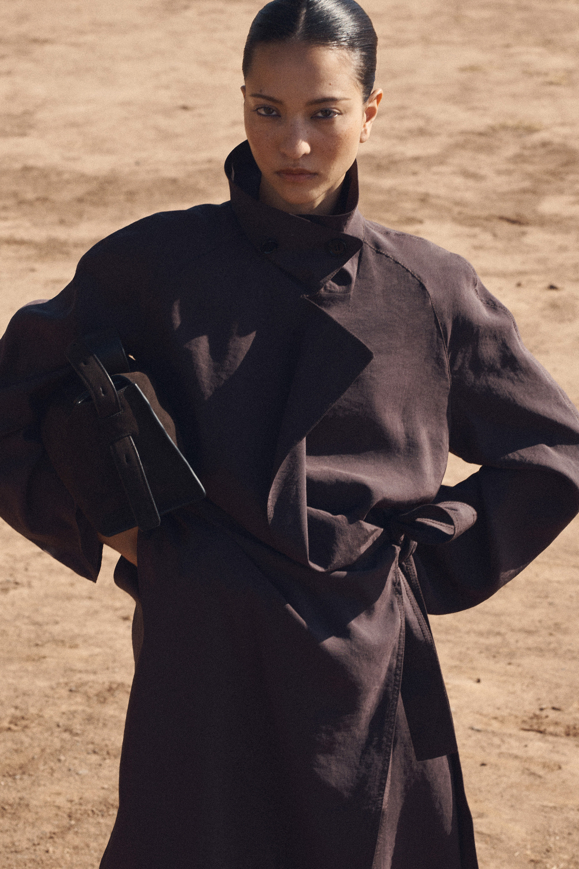 UTILITY TRENCH-STYLE MIDI DRESS - DARK BROWN | COS US