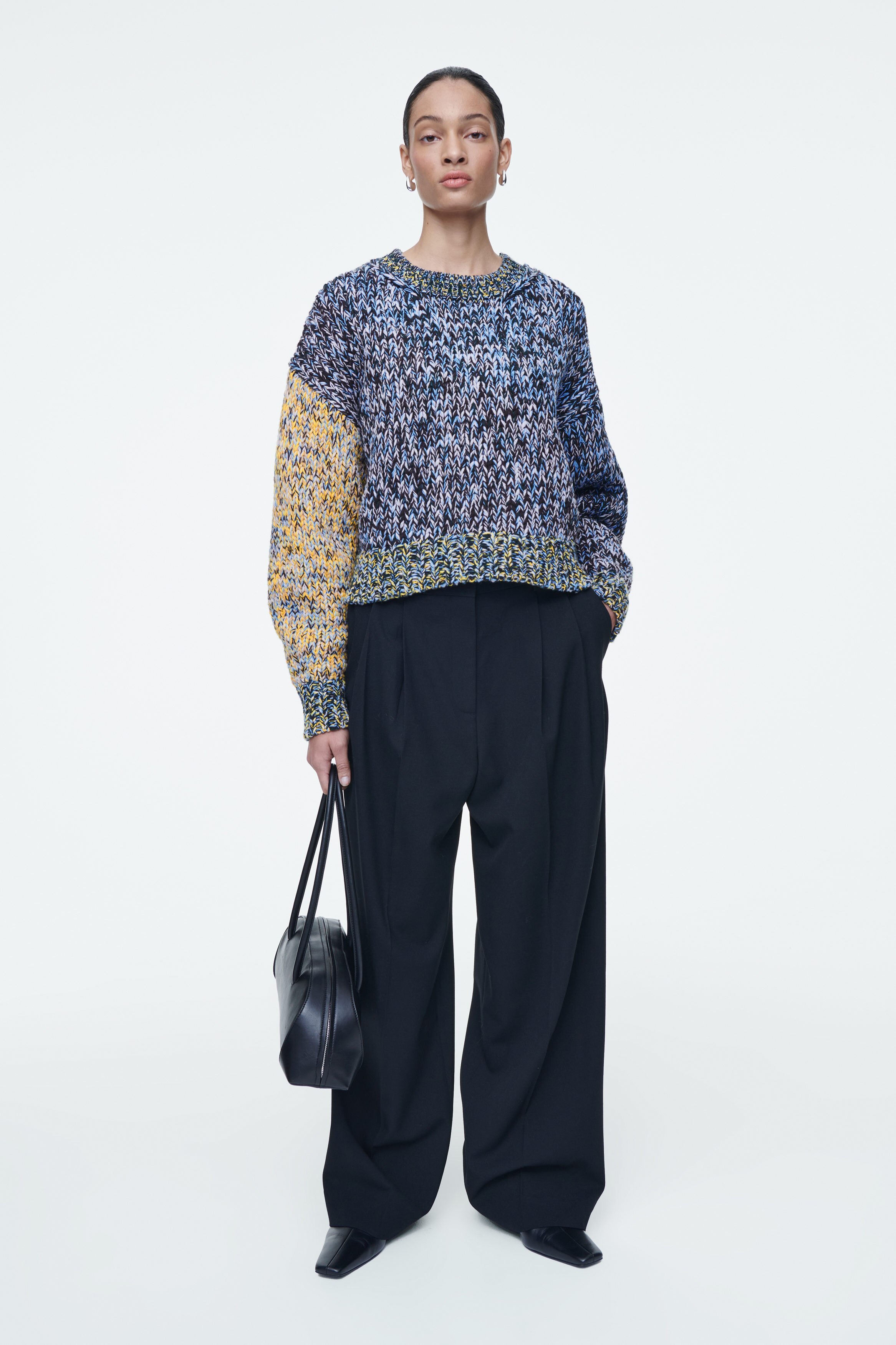 CHUNKY HAND-KNIT WOOL JUMPER - MULTICOLOURED | COS