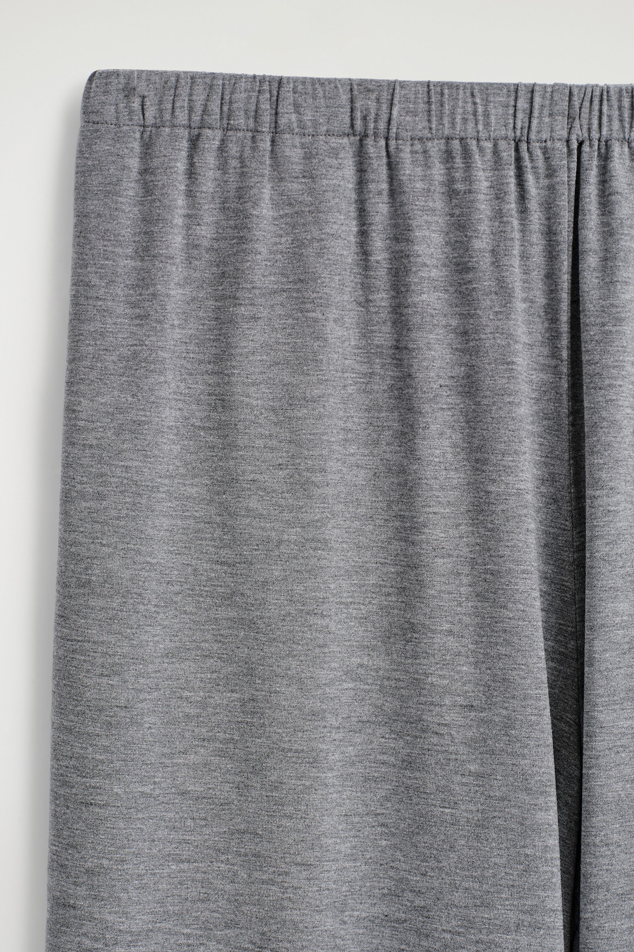 FLUID JERSEY WIDE-LEG TROUSERS — GREY
