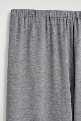 FLUID JERSEY WIDE-LEG TROUSERS — GREY 4