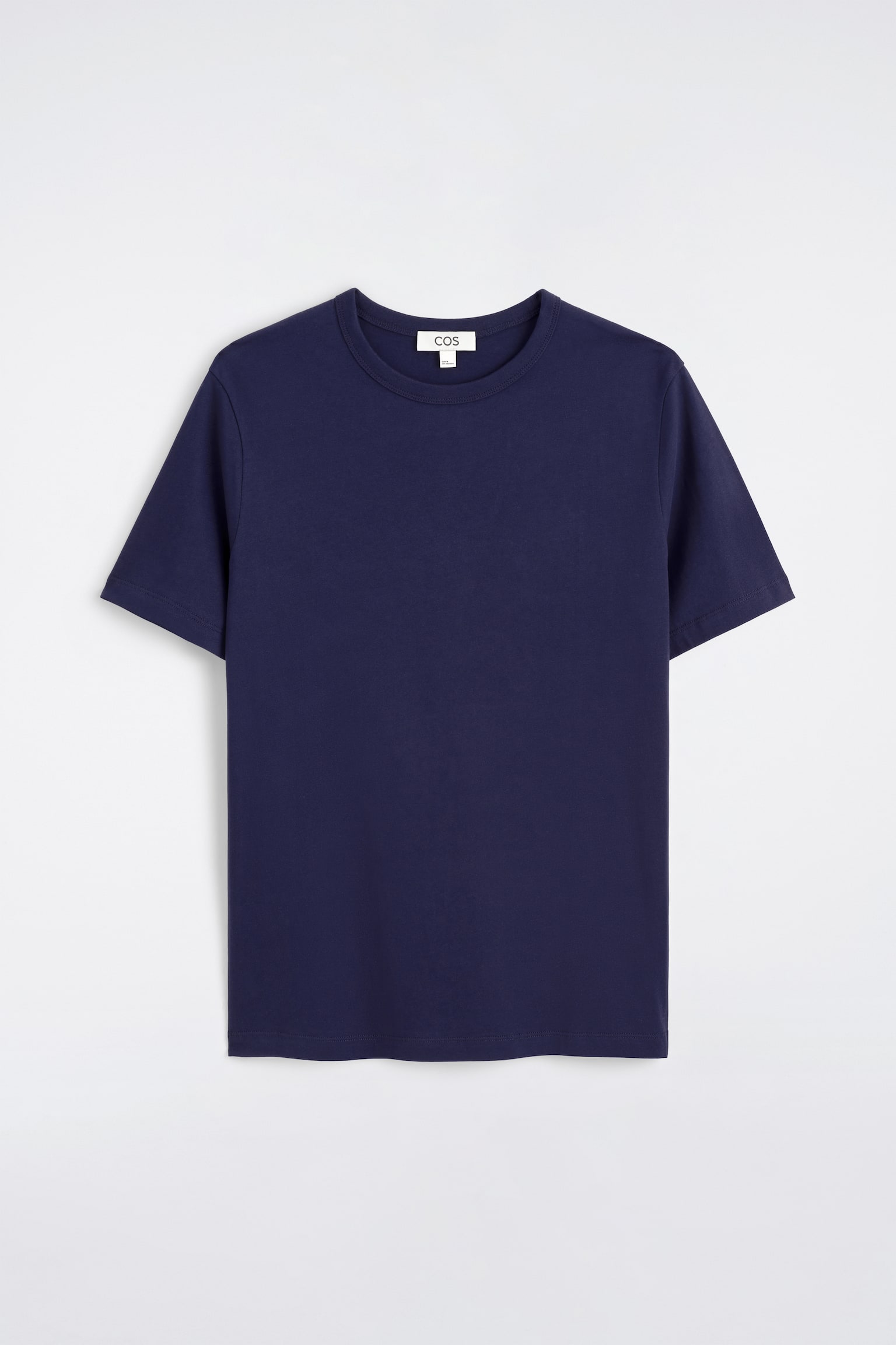 BRUSHED-COTTON T-SHIRT - DARK BLUE/BEIGE/WHITE/BLACK/BROWN - 1