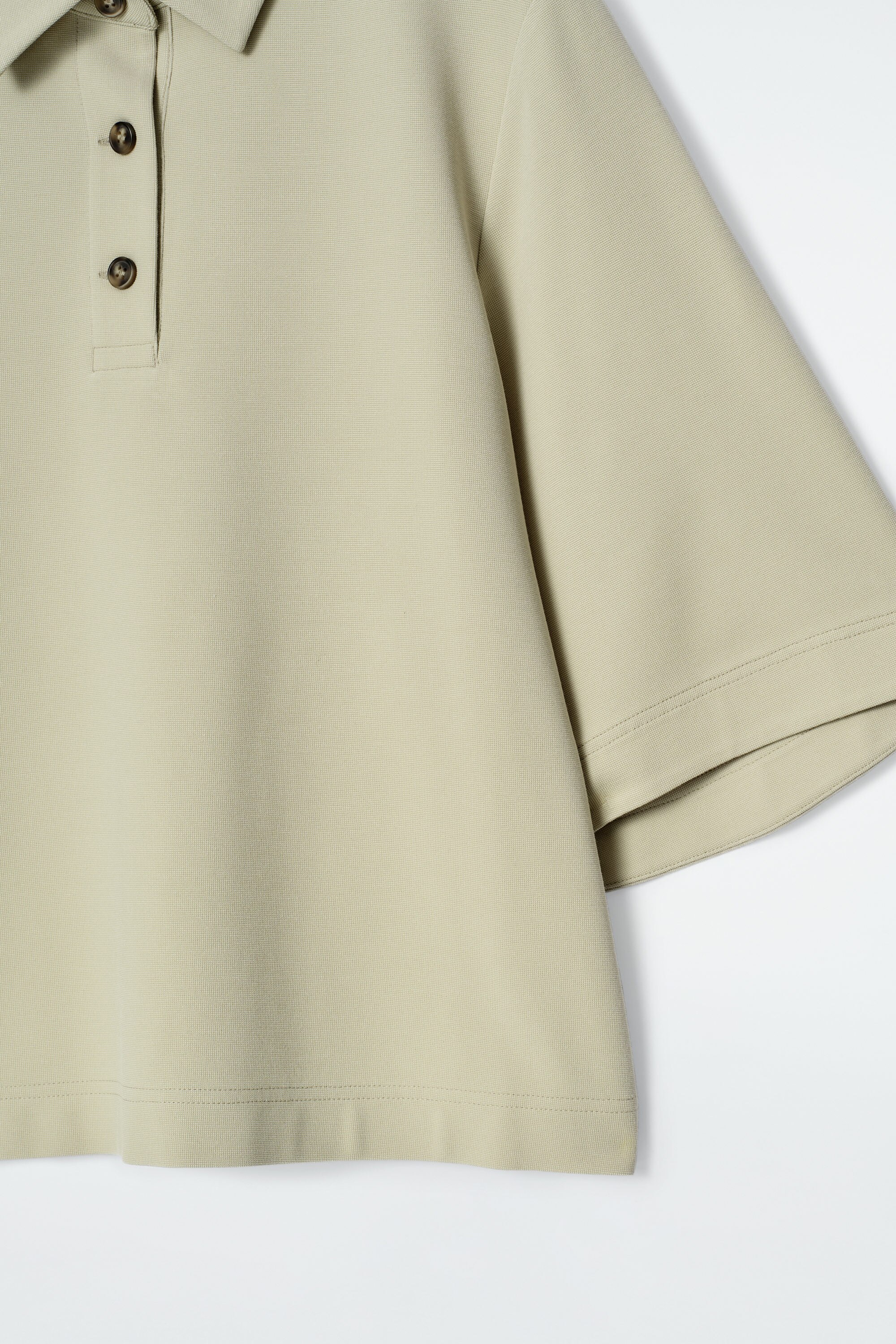 BOXY POLO SHIRT - LIGHT GREEN | COS