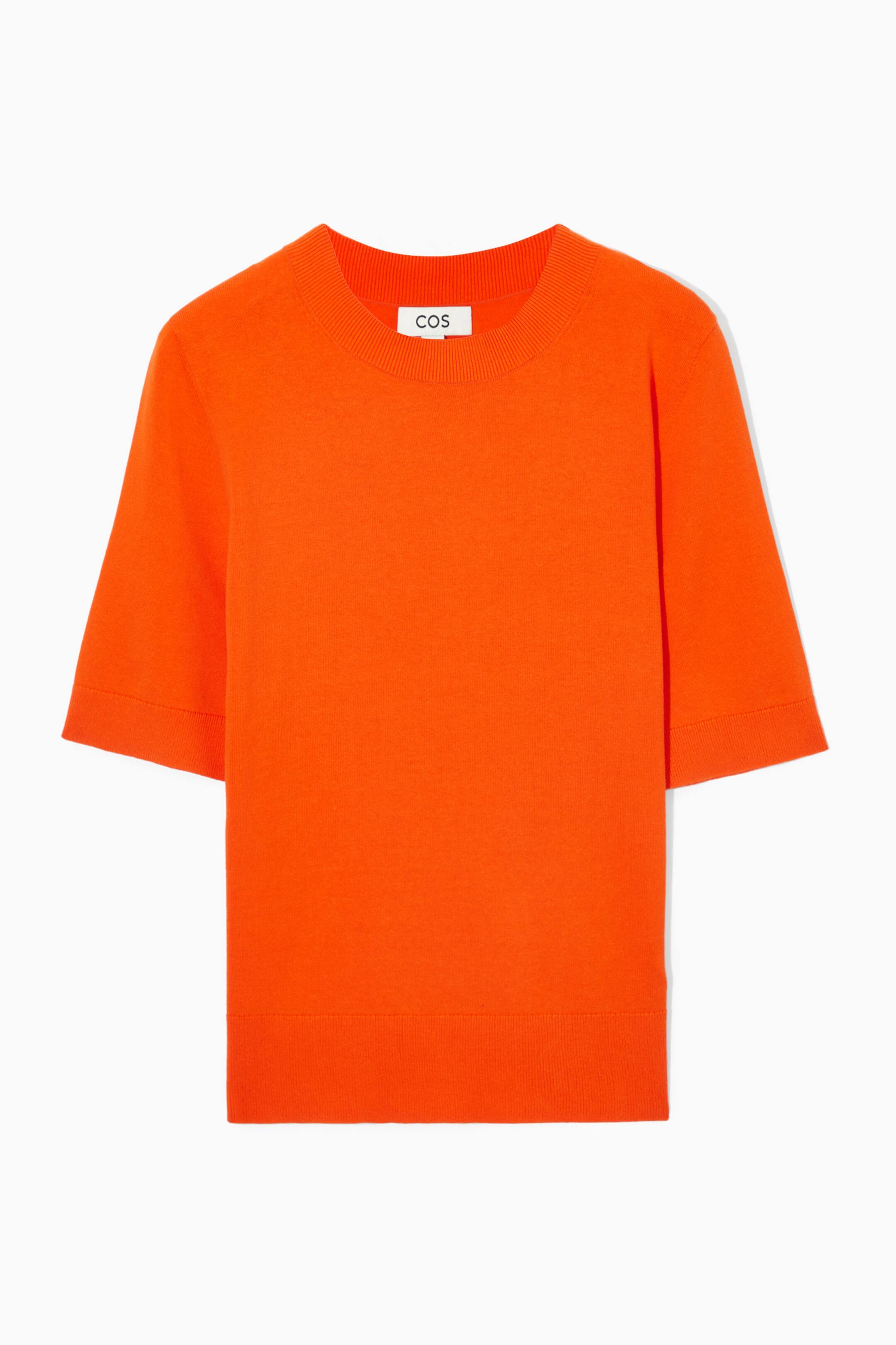 Vis større bilde: REGULAR KNITTED T-SHIRT - ORANGE - Ladies | H&M NO 1