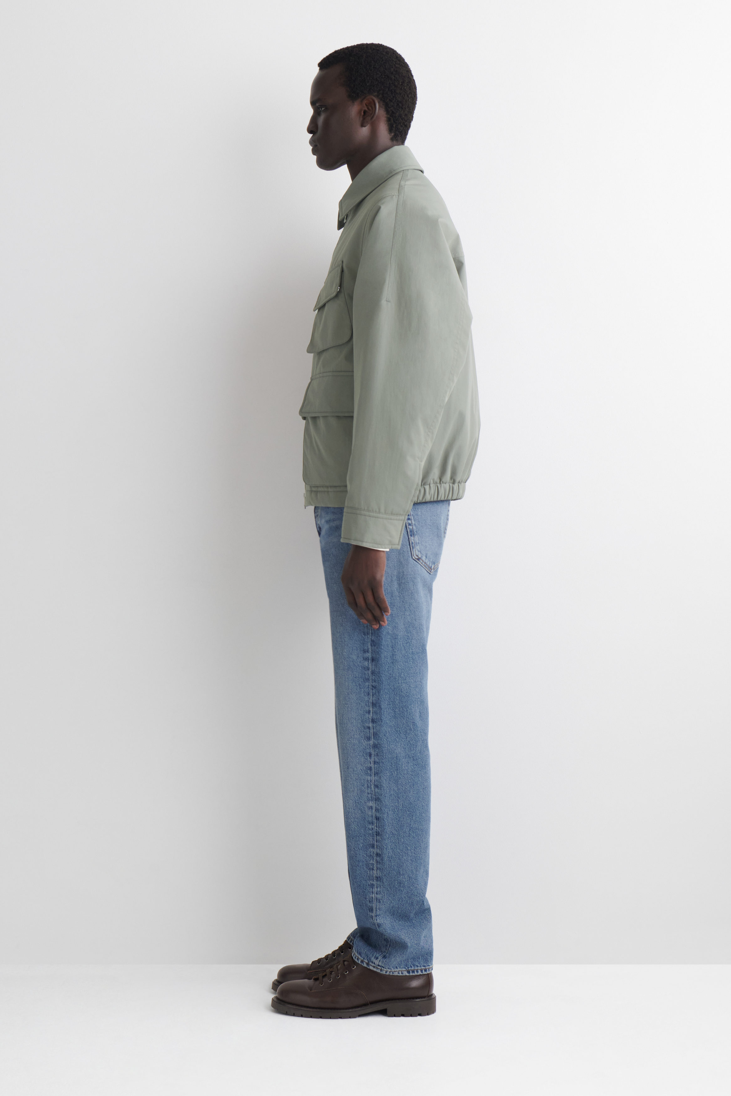 PADDED NYLON UTILITY JACKET - SAGE GREEN | COS