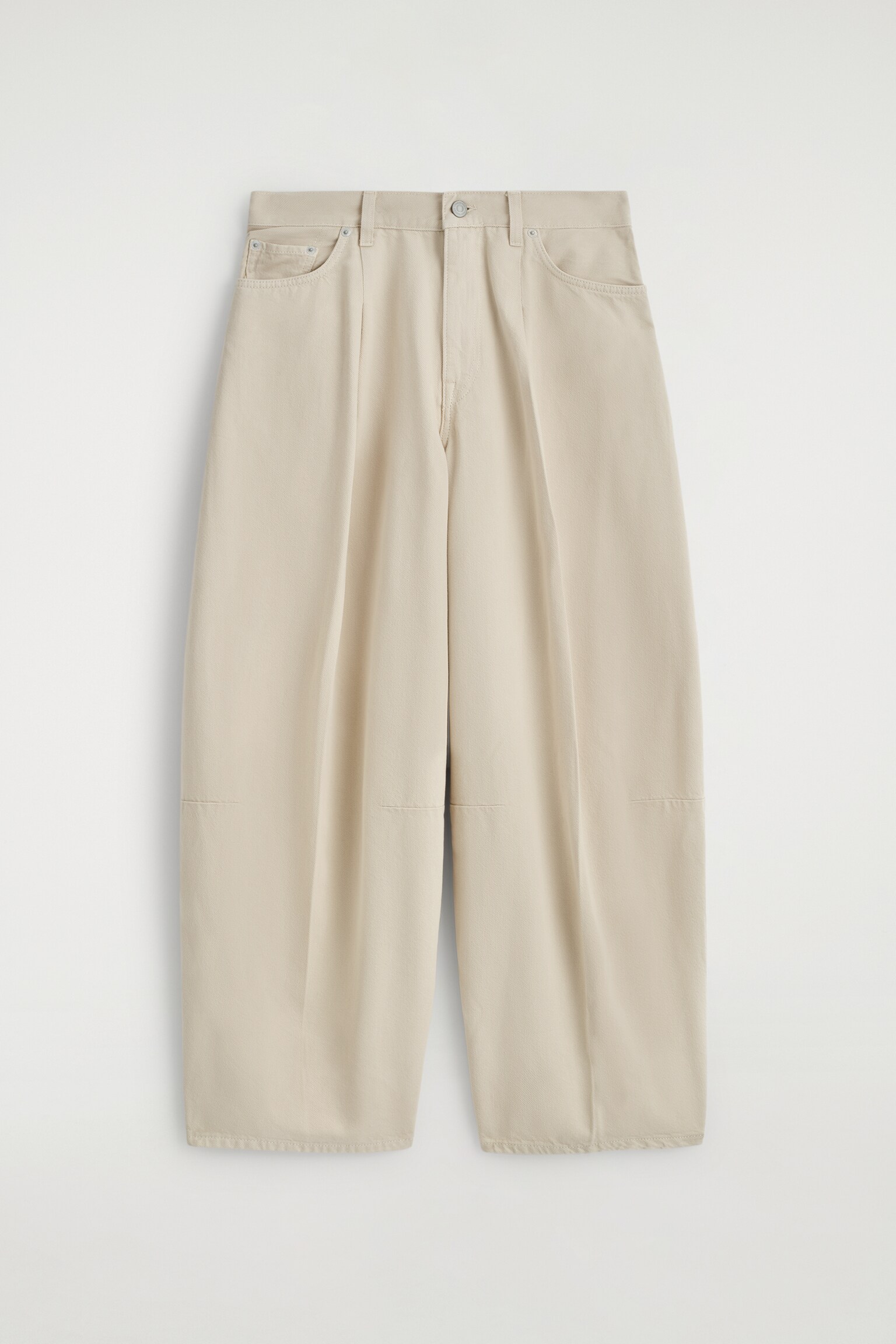 TWINE BARREL-LEG JEANS - LIGHT-BEIGE/DARK BLUE - 2