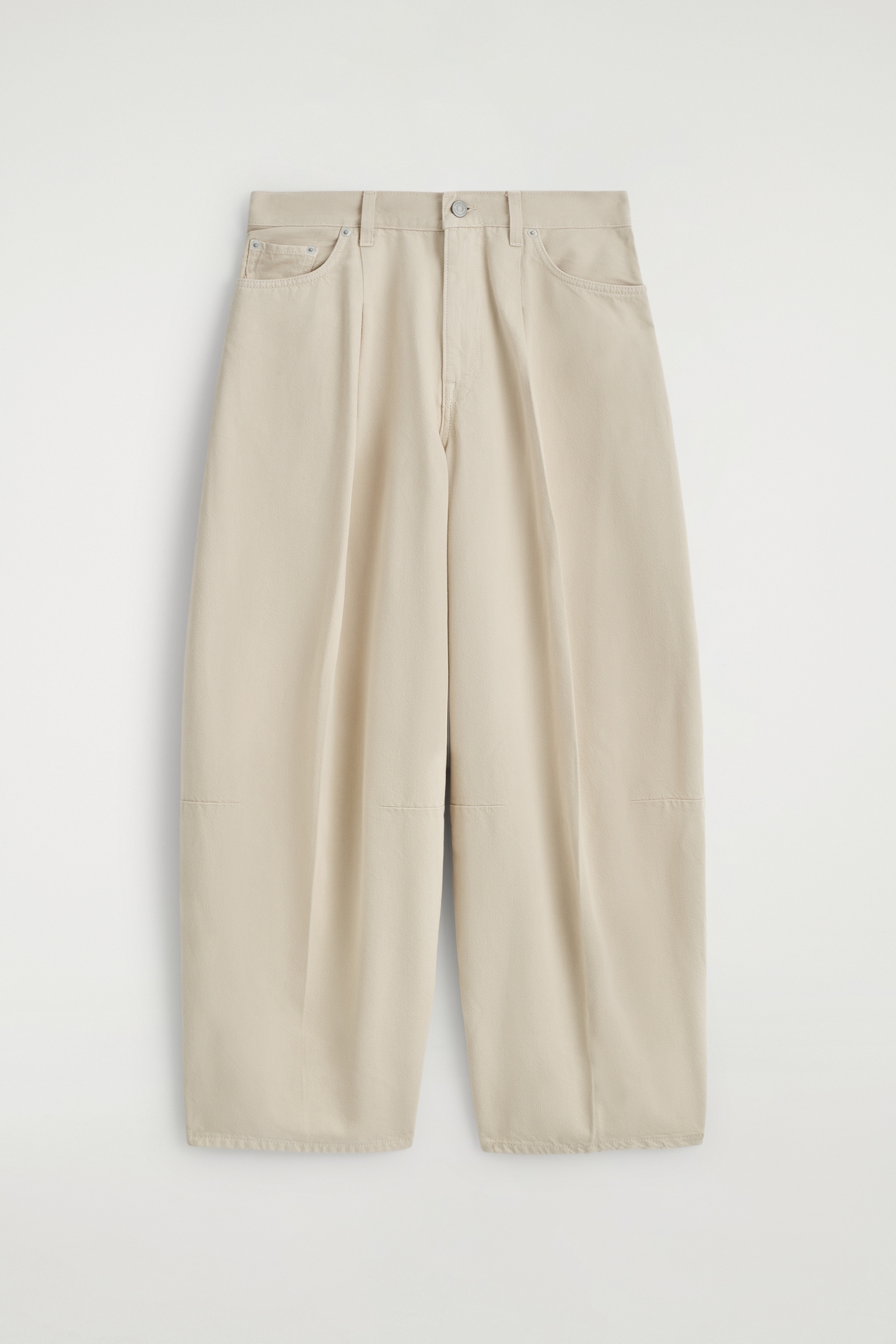 TWINE BARREL-LEG JEANS - LIGHT-BEIGE/DARK BLUE - 2