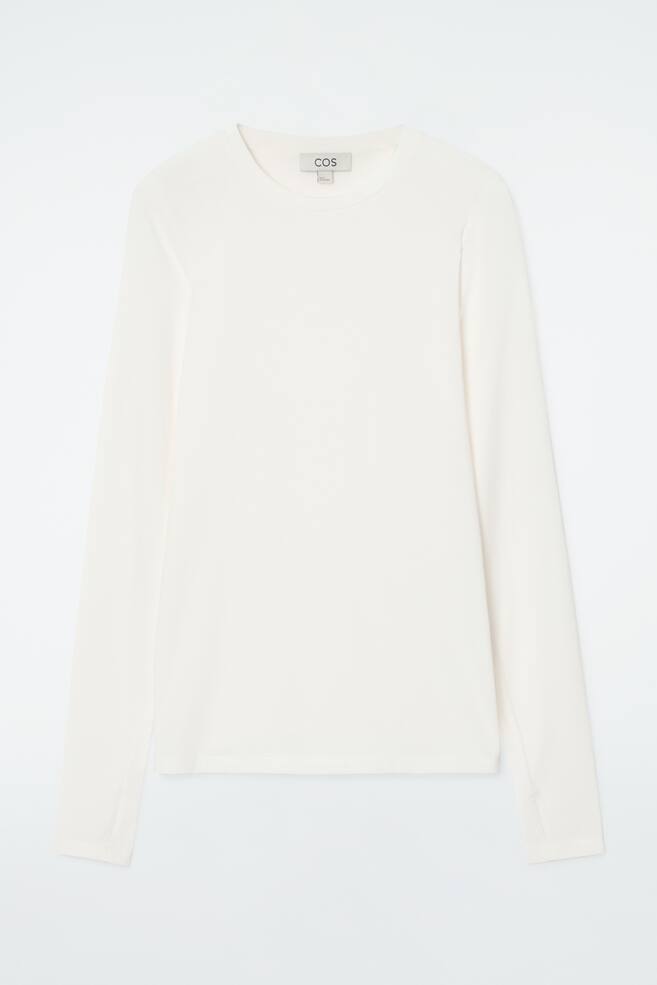 SLIM LIGHTWEIGHT LONG-SLEEVED TOP - Weiß - 1