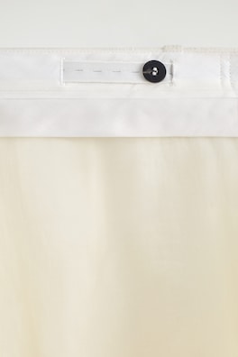 TEXTURED SLIM STRAIGHT-LEG PANTS — ECRU 5