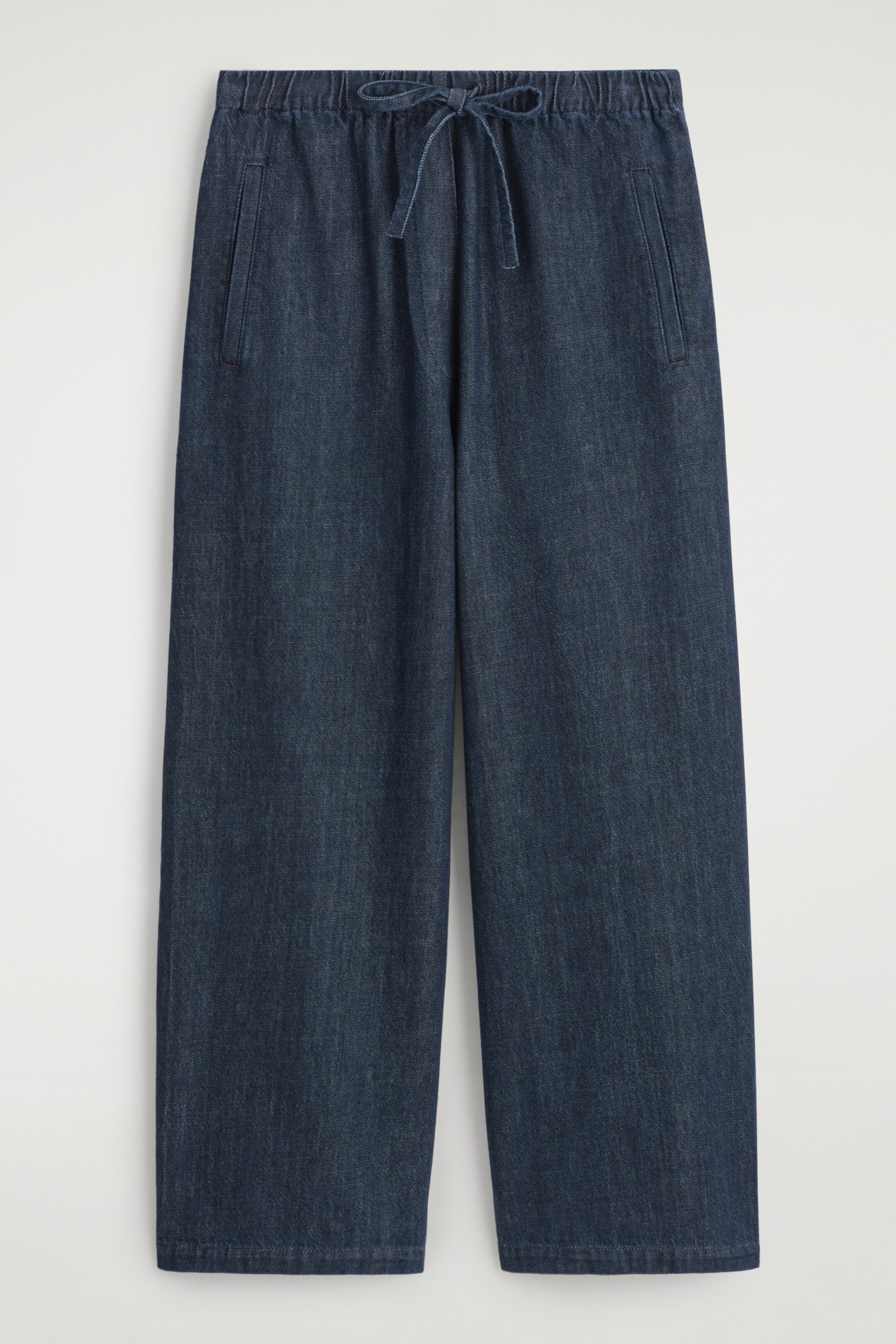 Vezi imaginea mai mare: PANTALONI SCURTAȚI DIN DENIM CU PICIOR LARG - ALBASTRU ÎNCHIS - FEMEI | H&M RO 5