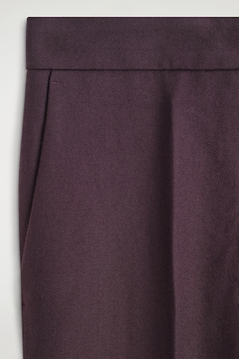 TAILORED WOOL STRAIGHT-LEG PANTS — UMBER 6
